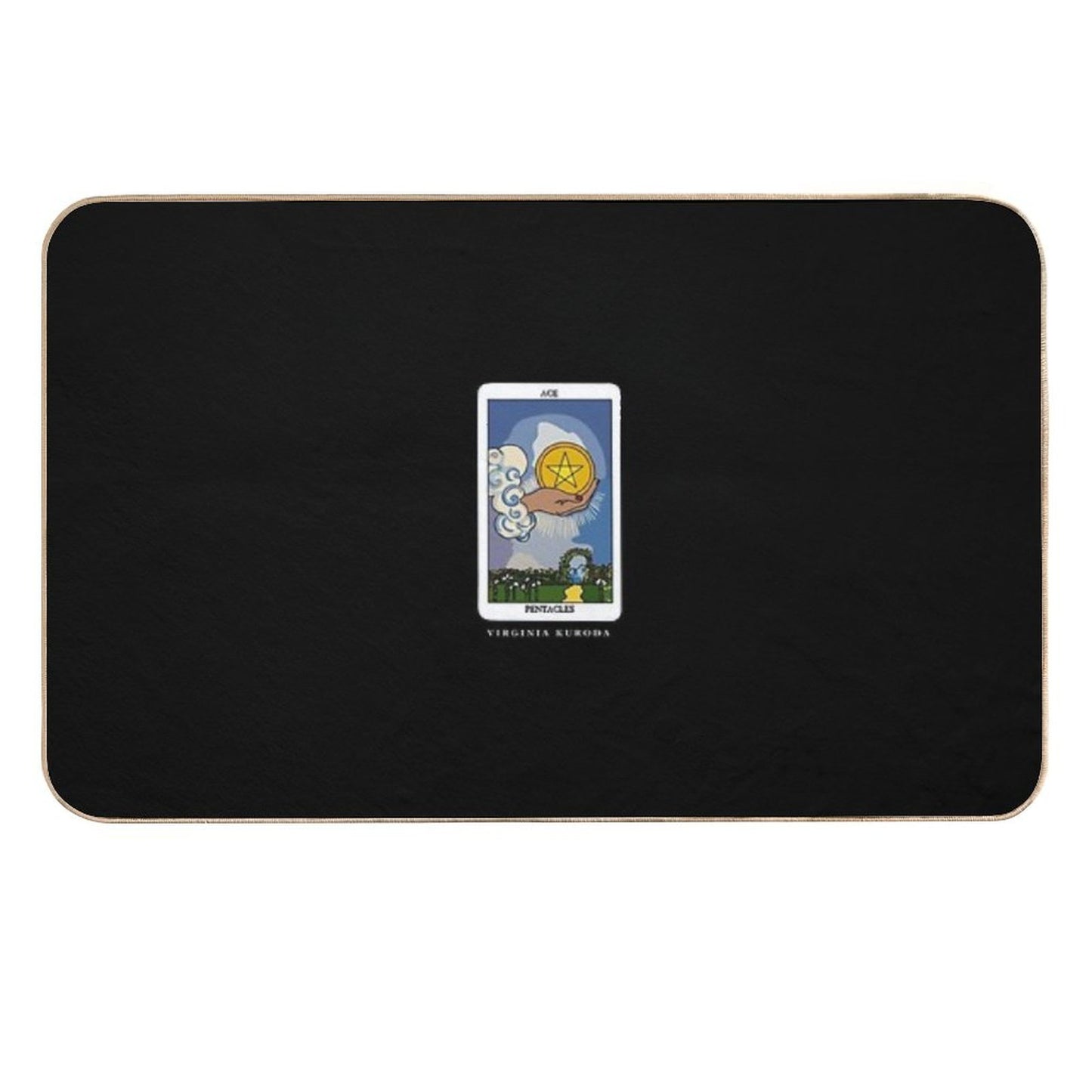 Ace of Pentacles Easy Maintenance Bath Mat