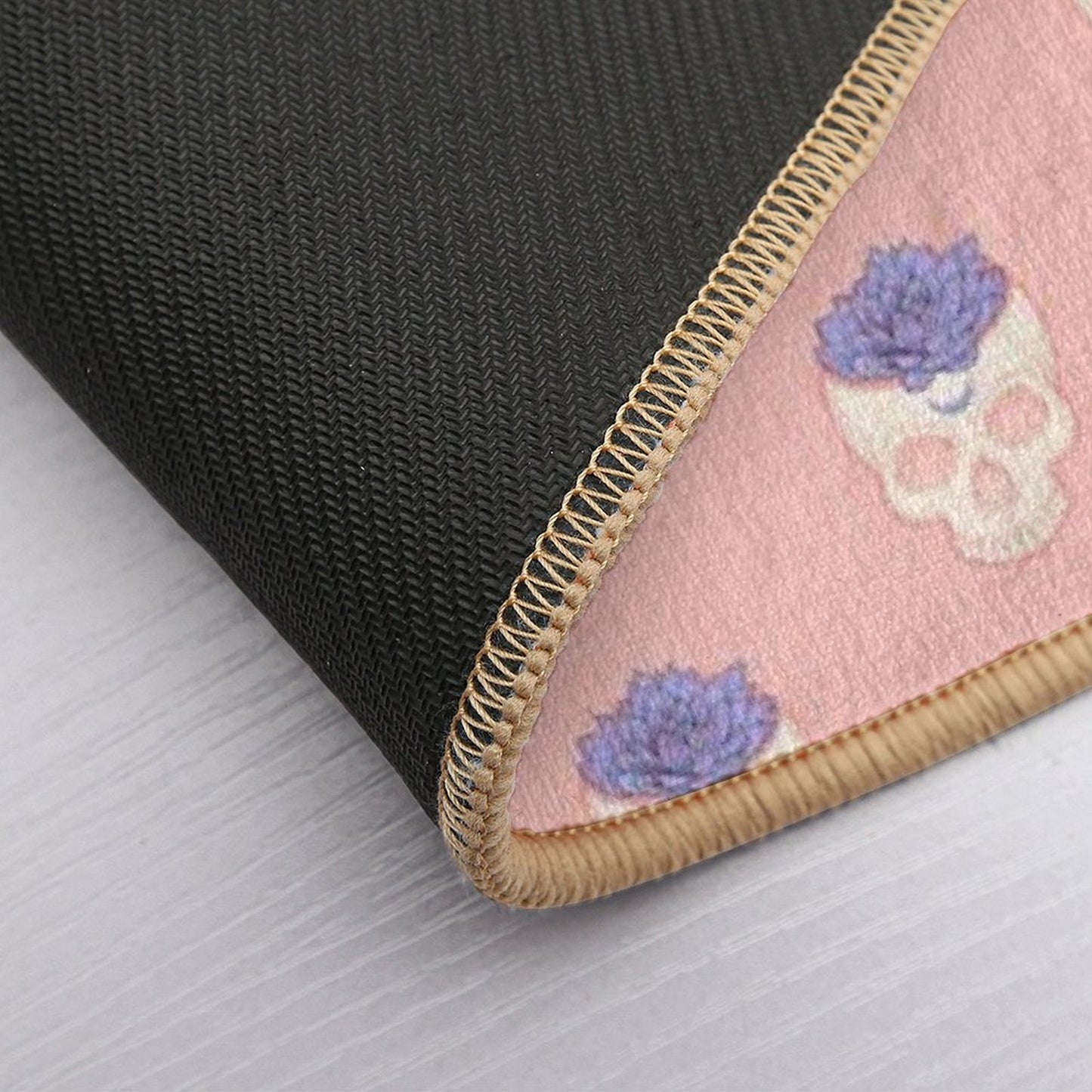 Skull Succulent Lilac Purple Non-Slip Bath Mat