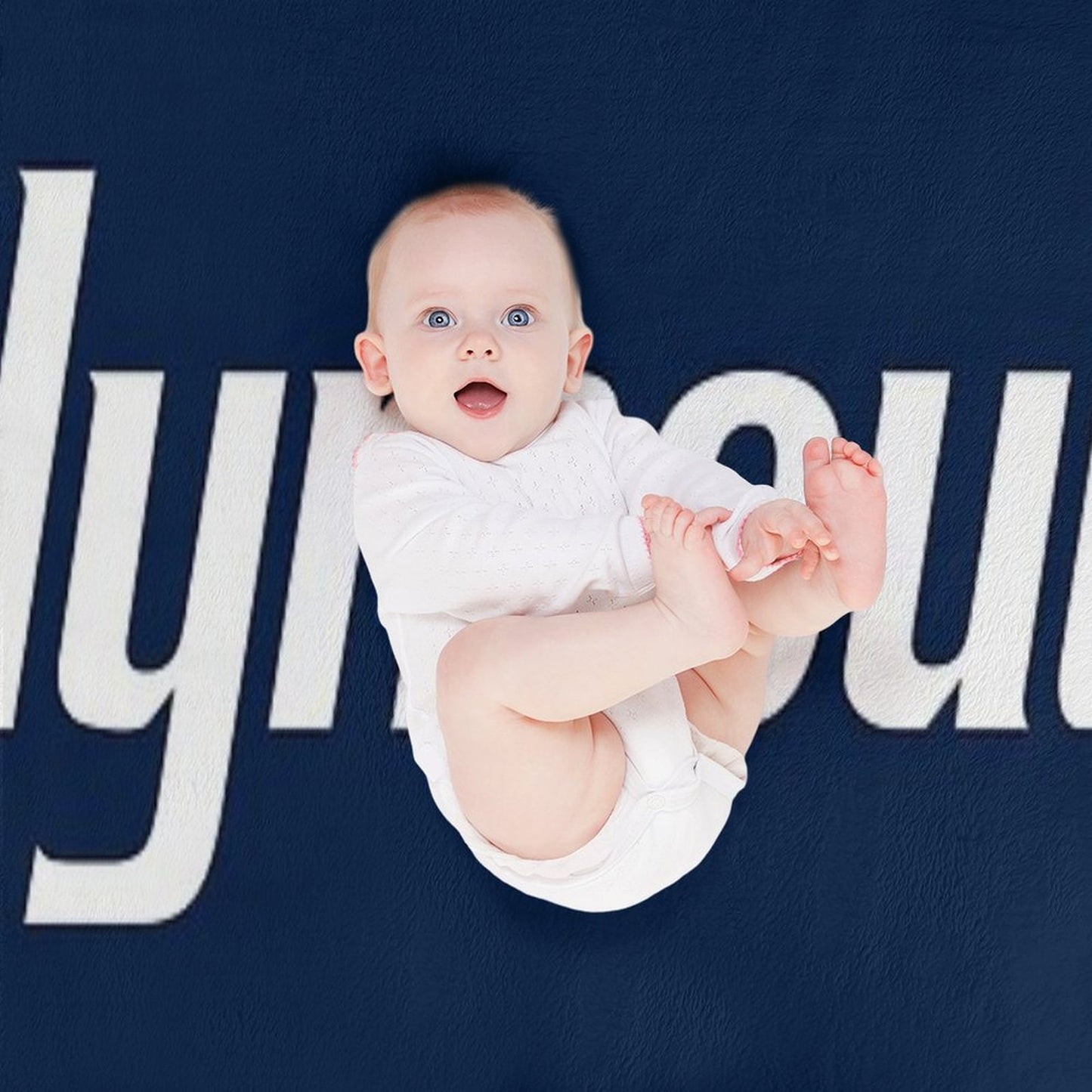 Plymouth - White Plush Throw Blanket