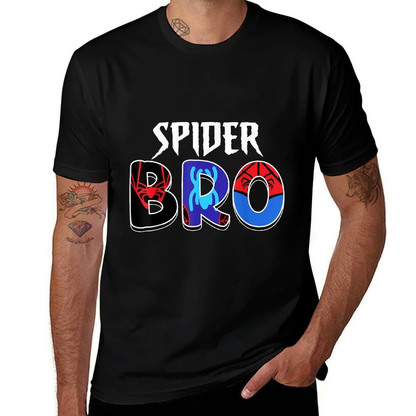 Spider Retro Bro Birthday Matching Family Spider Bday Party  Fade-proof Color T-Shirt