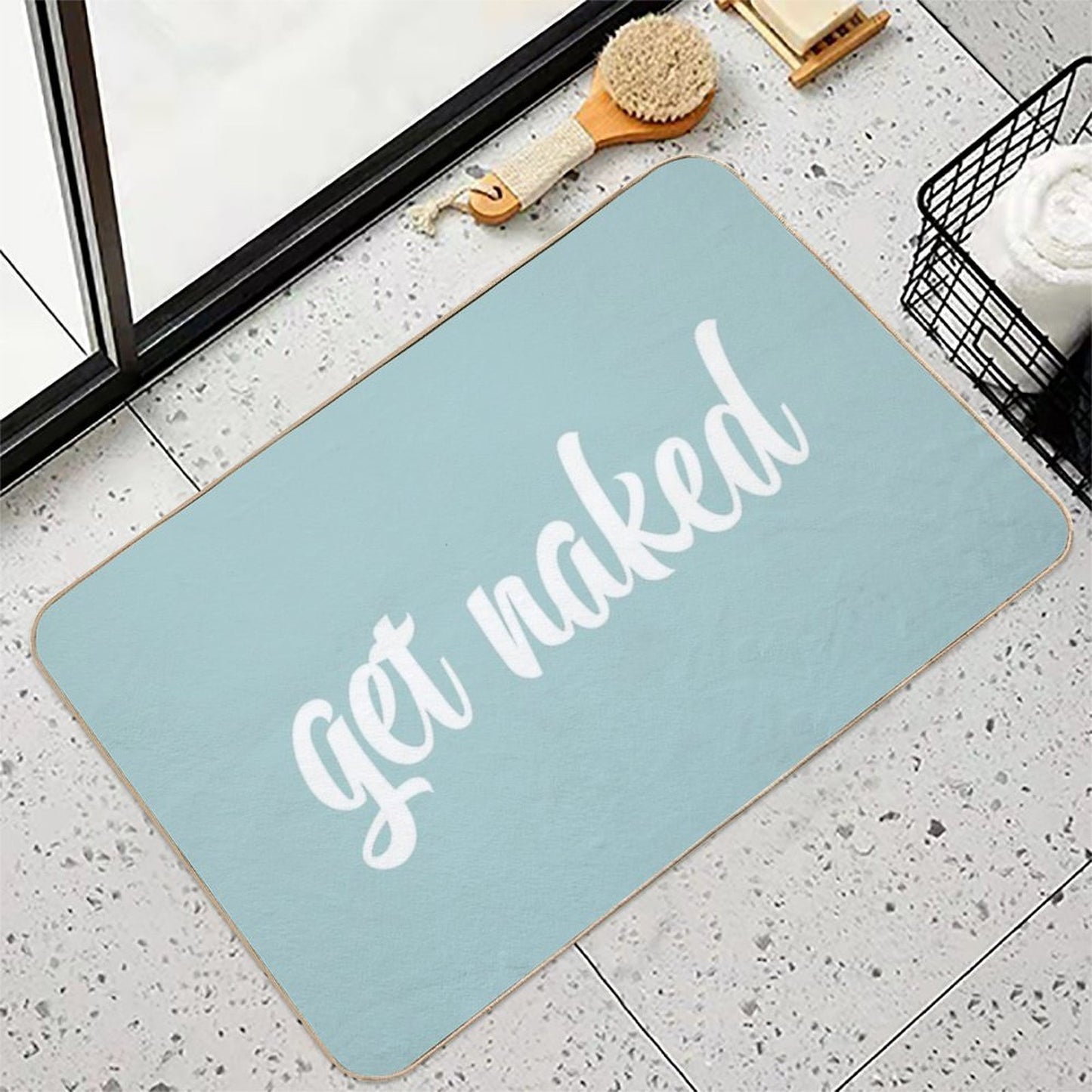 Get Naked Blue Easy Maintenance Bath Mat