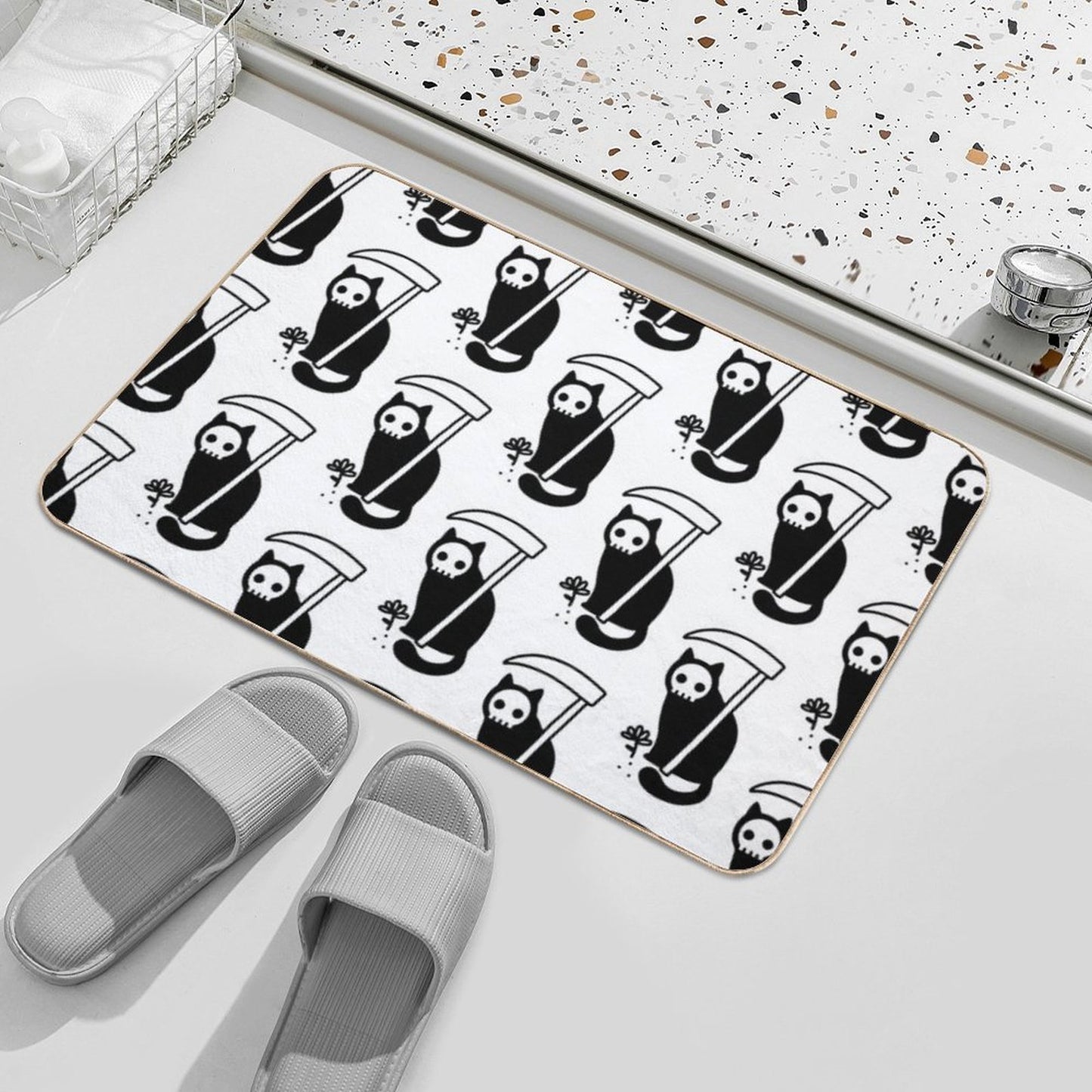 Grim Kitty Long-Lasting Bath Mat