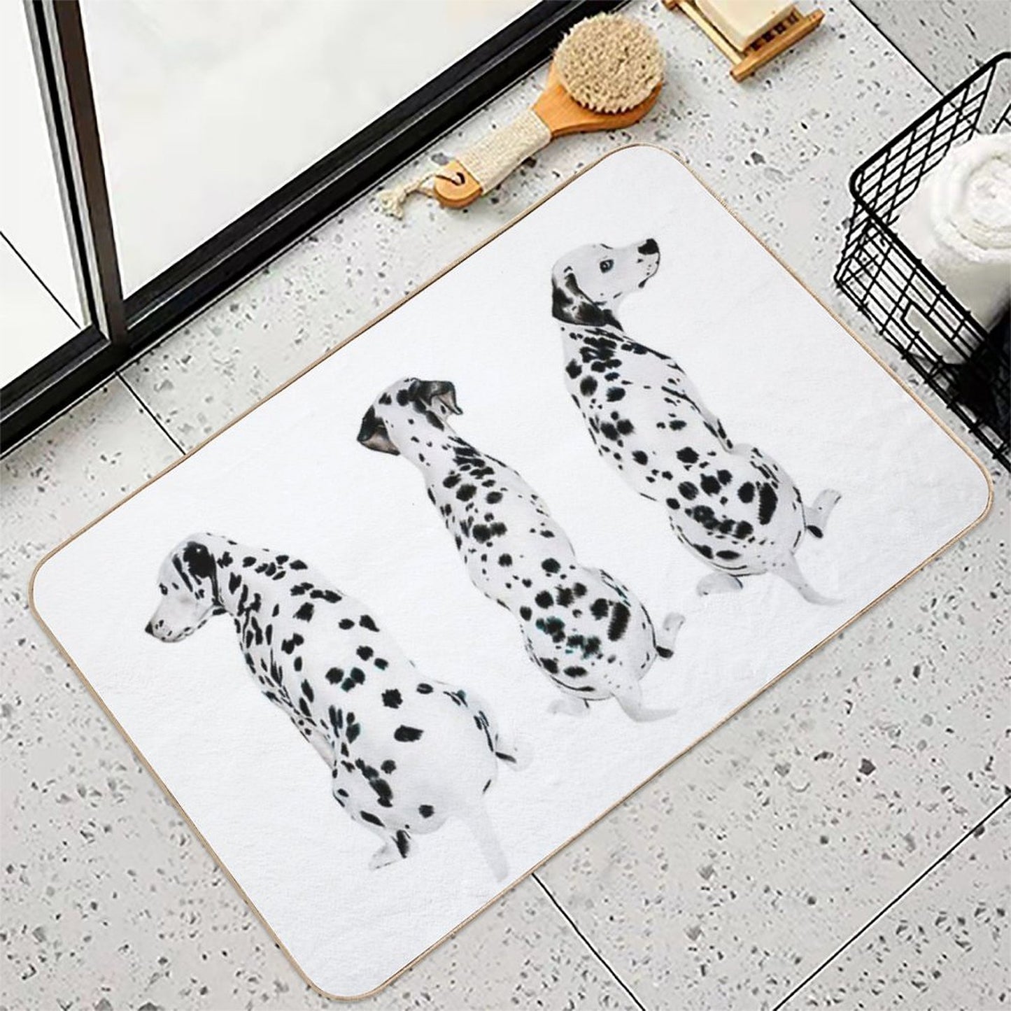 Dalmatian Rapid-Drying Bath Mat