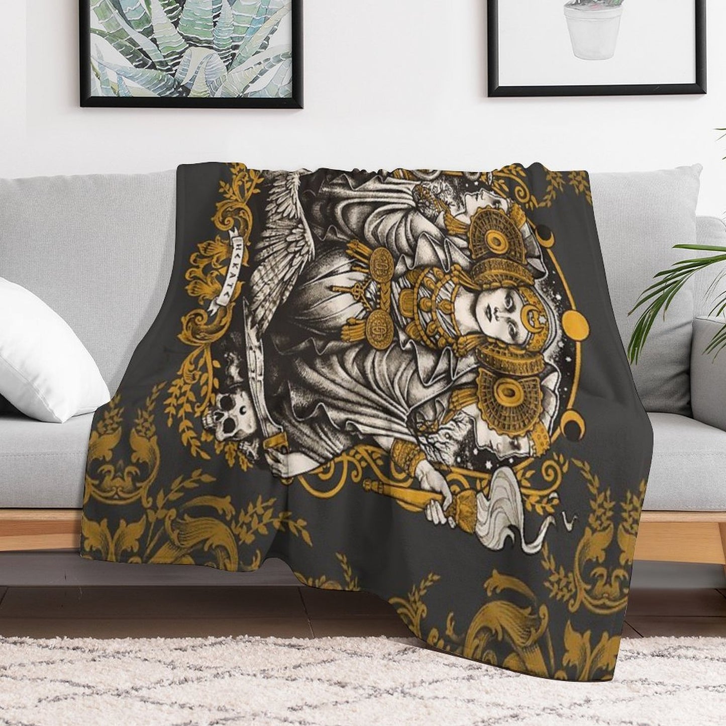 IBERIAN HECATE Machine-washable Throw Blanket