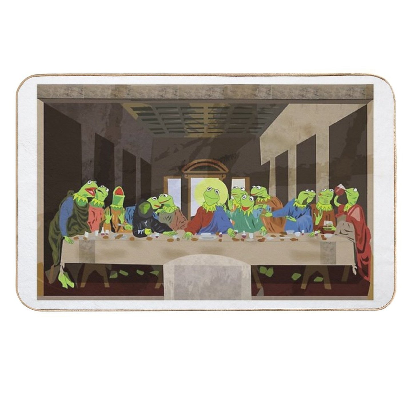 Kermit's Last Supper Anti-Trip Bath Mat