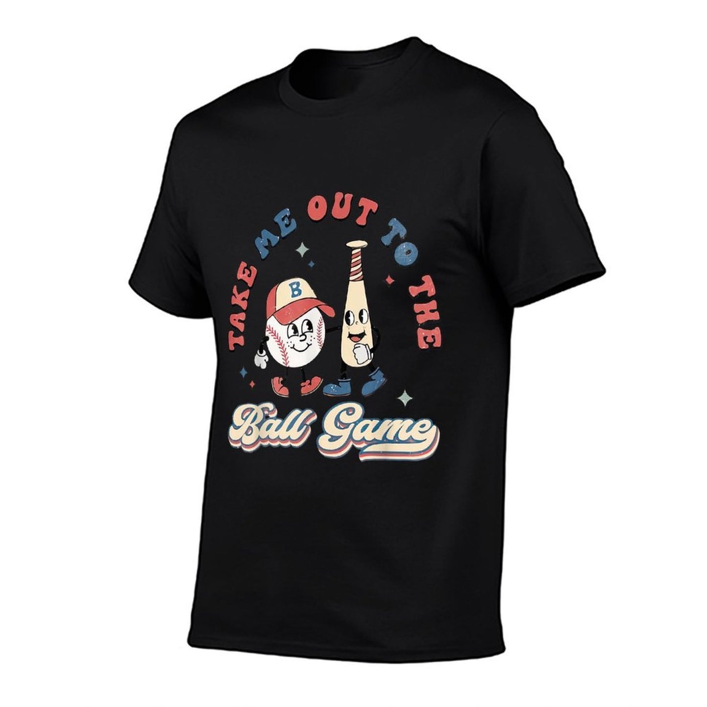 Take Me Out to The Ball Game Retro Baseball Slim-fit Cut T-Shirt