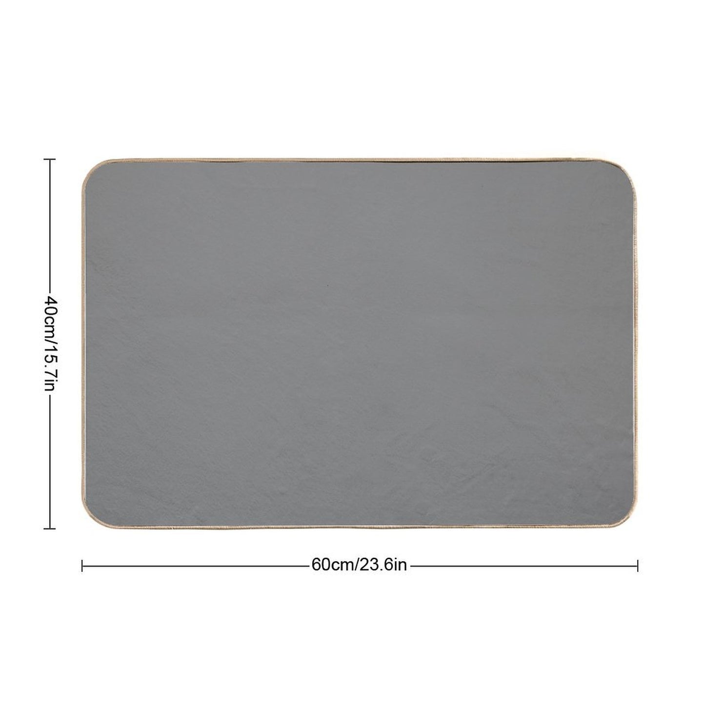 Plain Gray - Grey Versatile Bath Mat