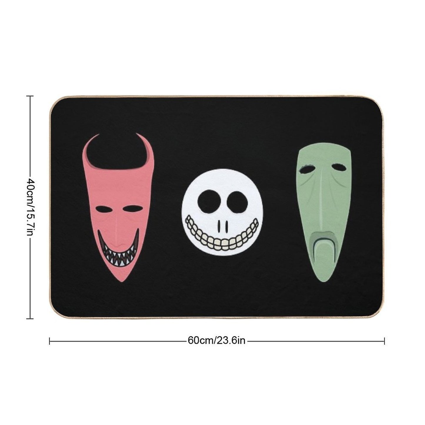 Lock, Shock And Barrel Masks Pet-Safe Bath Mat