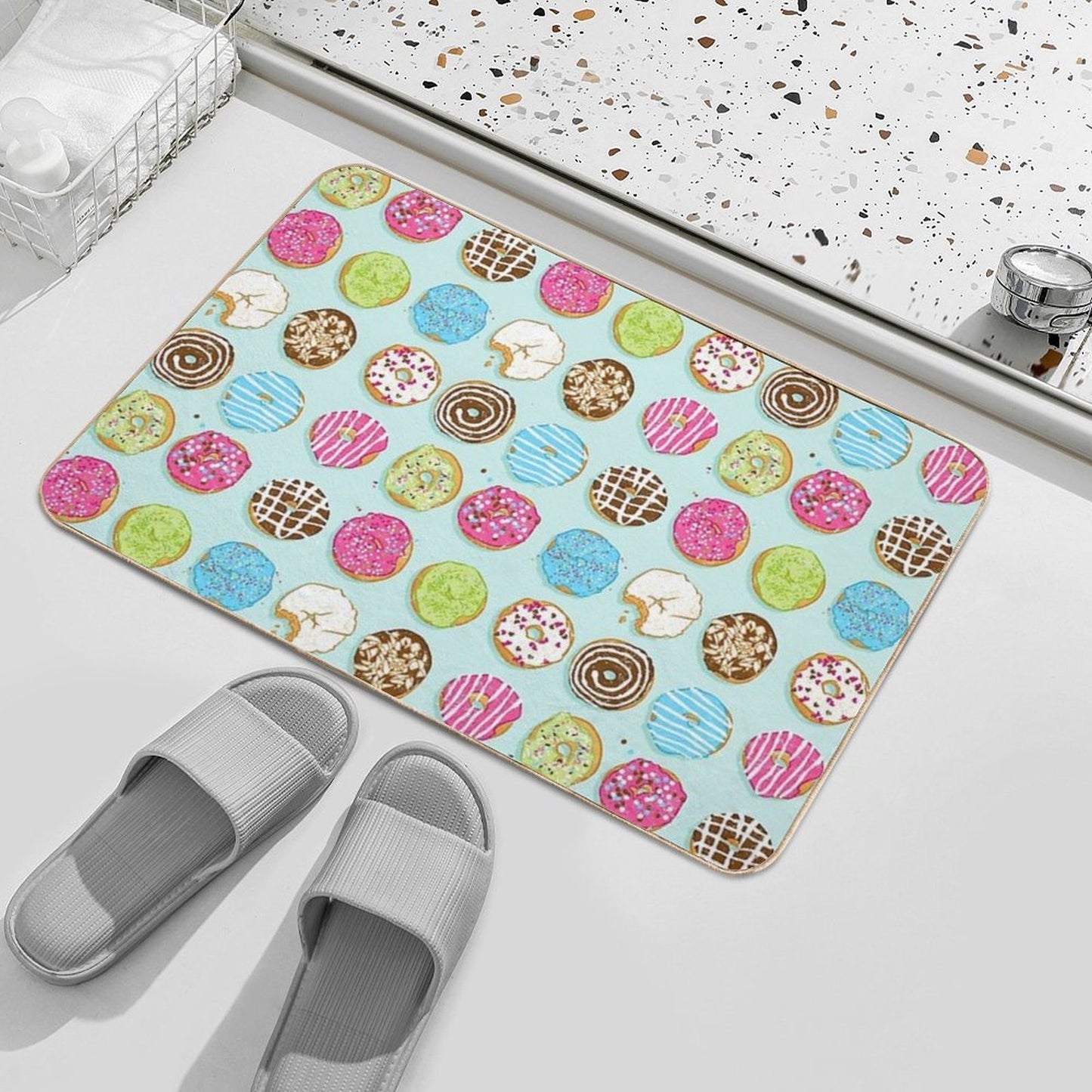 Sweet Donuts Pet-Safe Bath Mat
