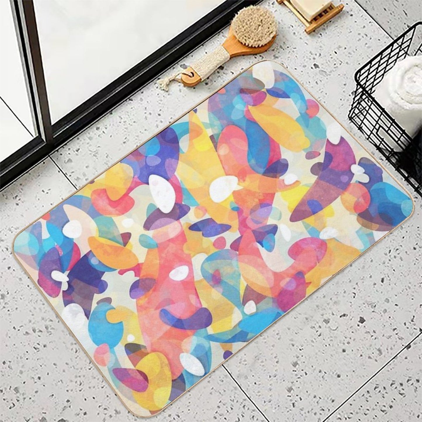 Chaotic Construction Repositionable Bath Mat