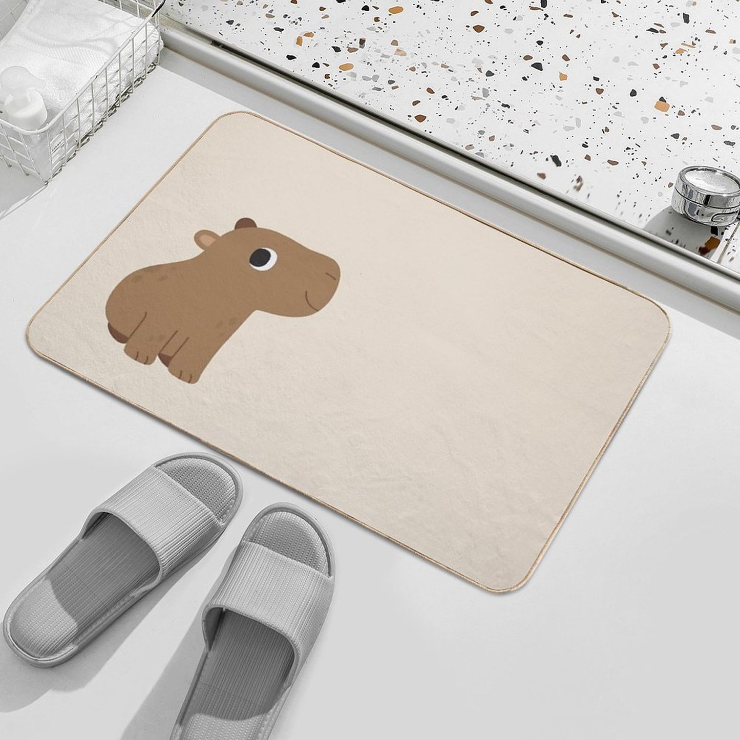 Cute Capybara Long-Lasting Bath Mat