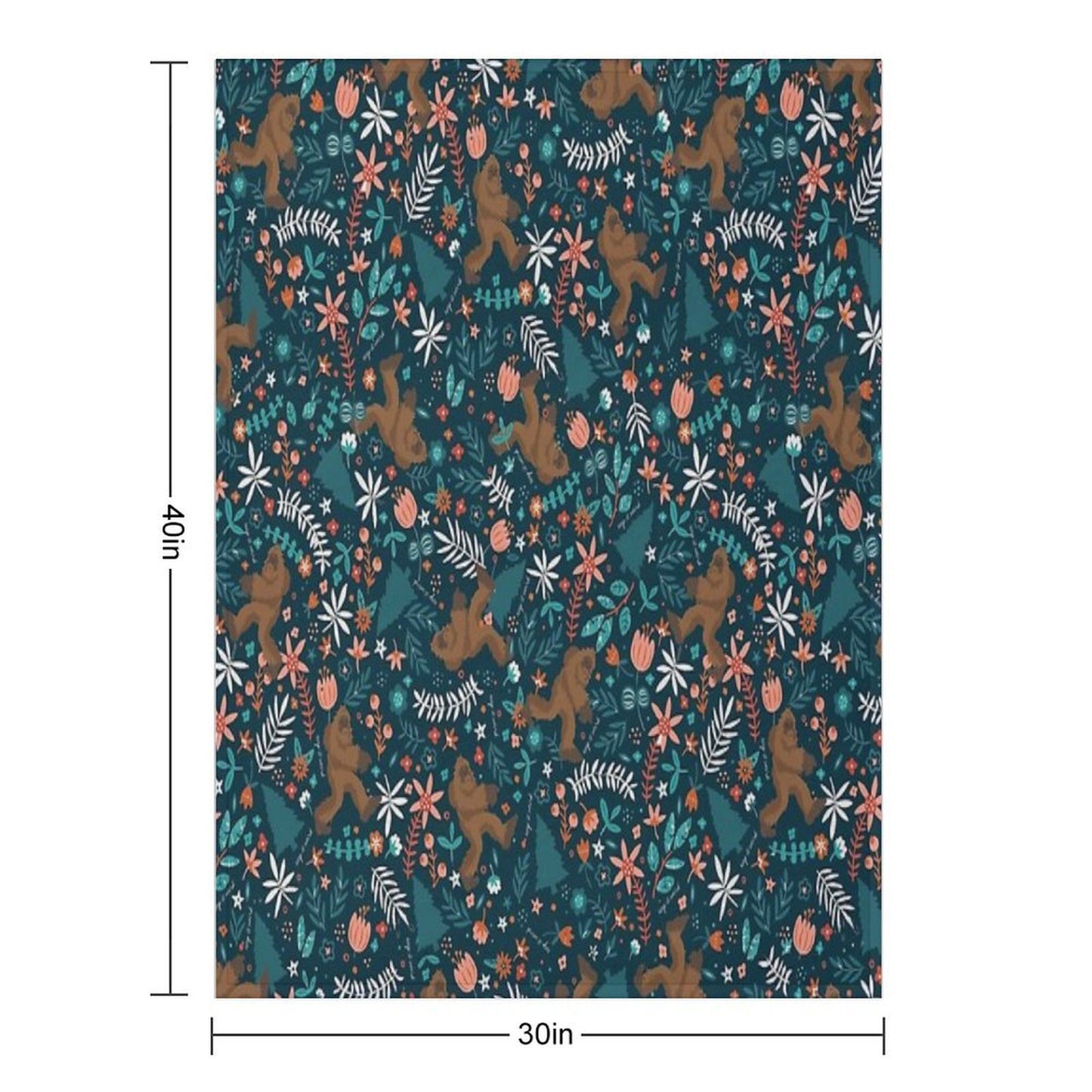 Bigfoot Keep It Weird Wrinkle-free Throw Blanket