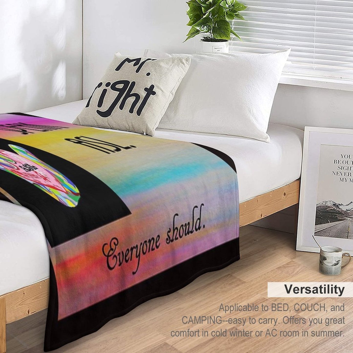 I Speak ASL Everyone Should Versatility Throw Blanket