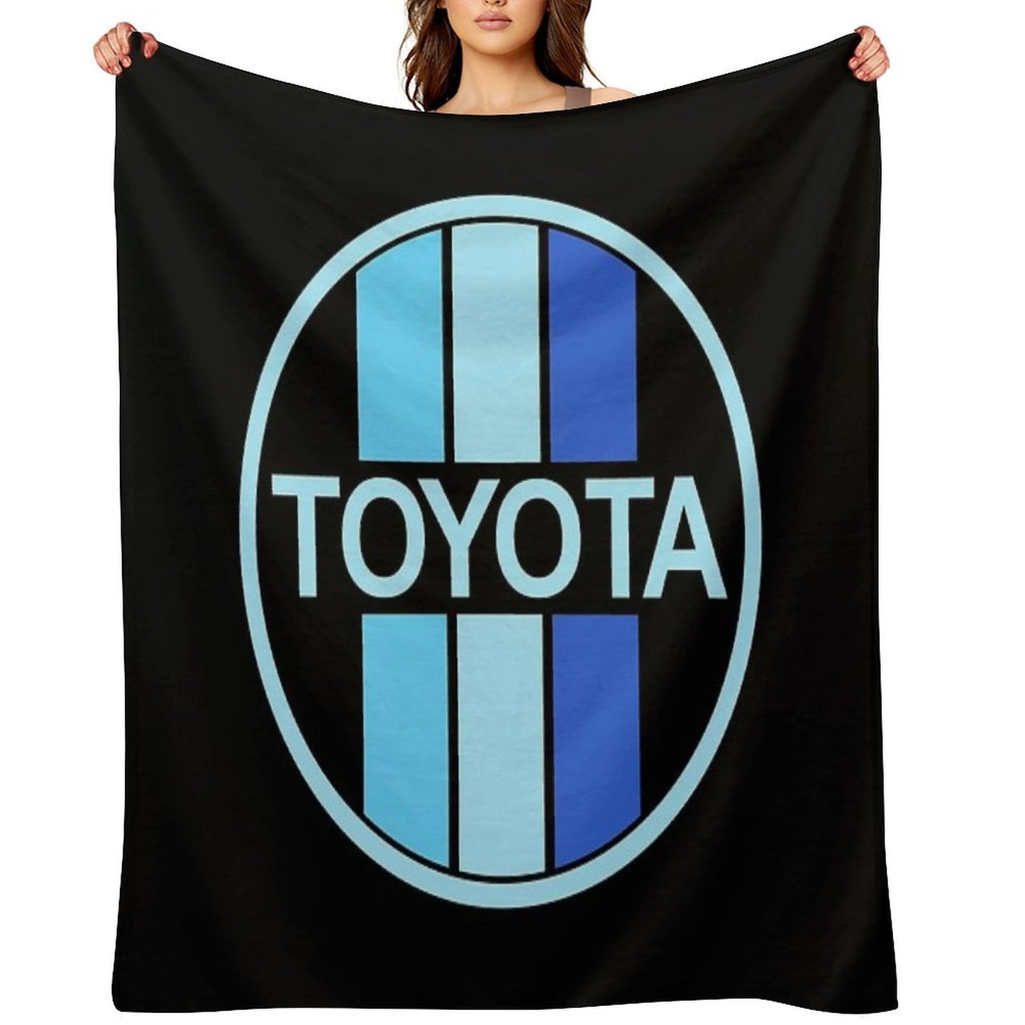 Triple Blue Toyota All-season Throw Blanket