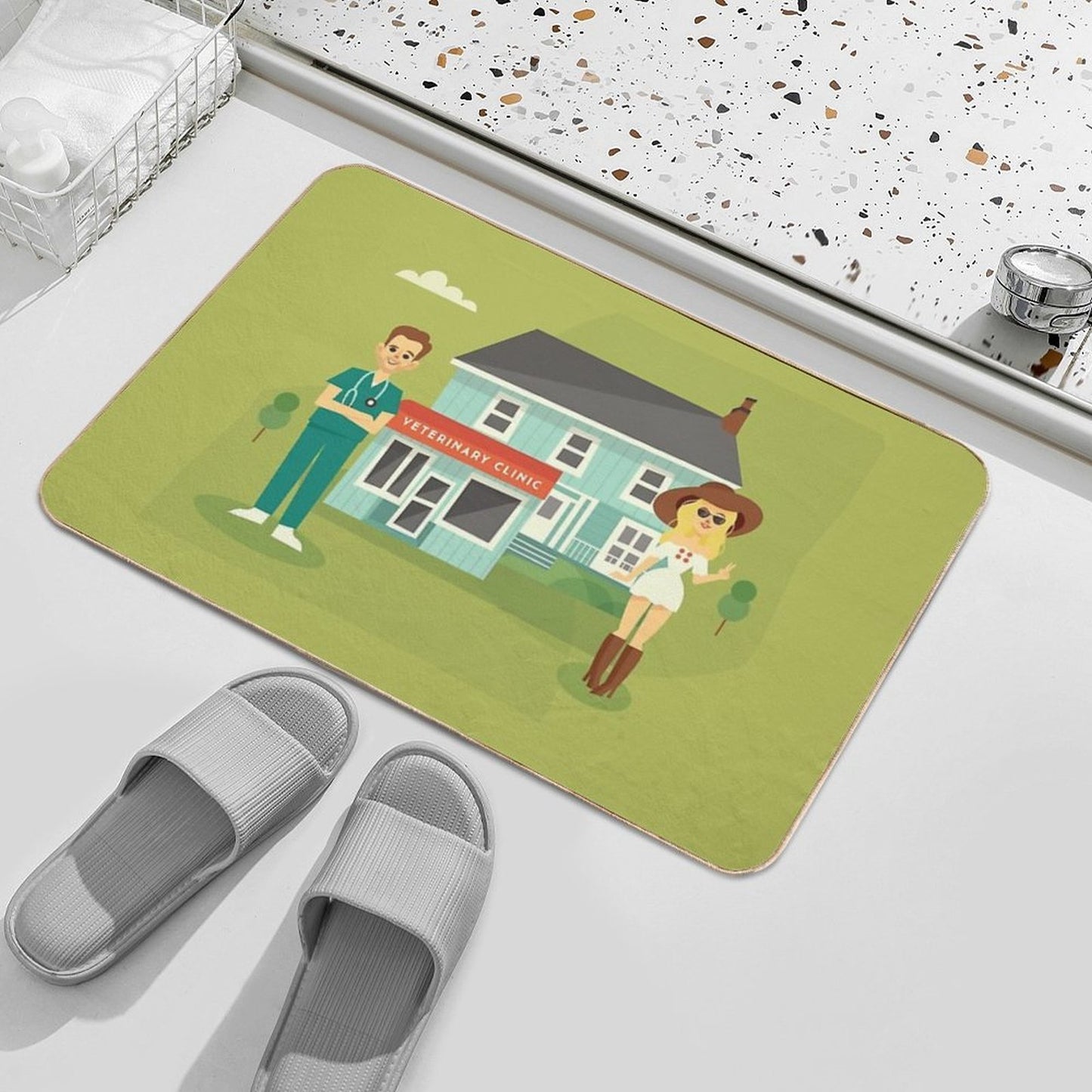 Vet Clinic Long-Lasting Bath Mat