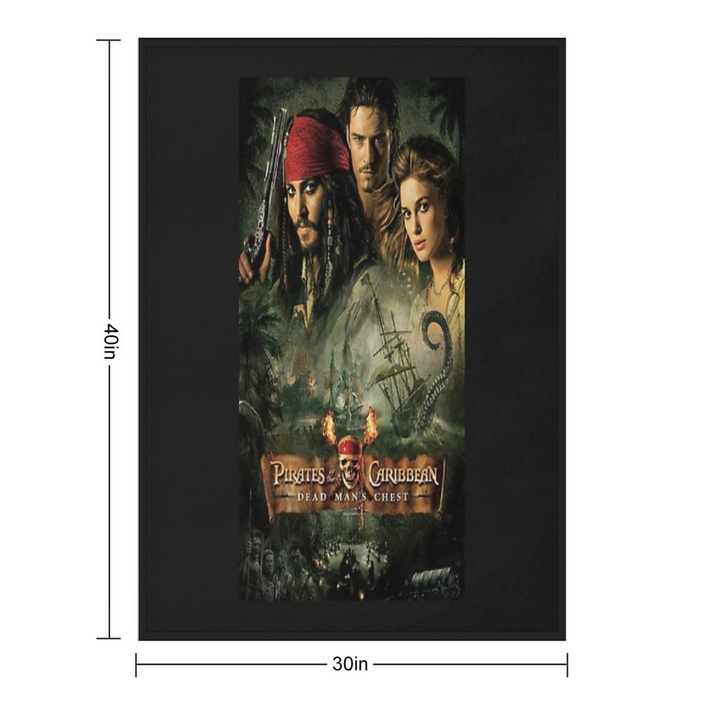 Pirates of The Caribbean Dead Mans Chest All-season Throw Blanket