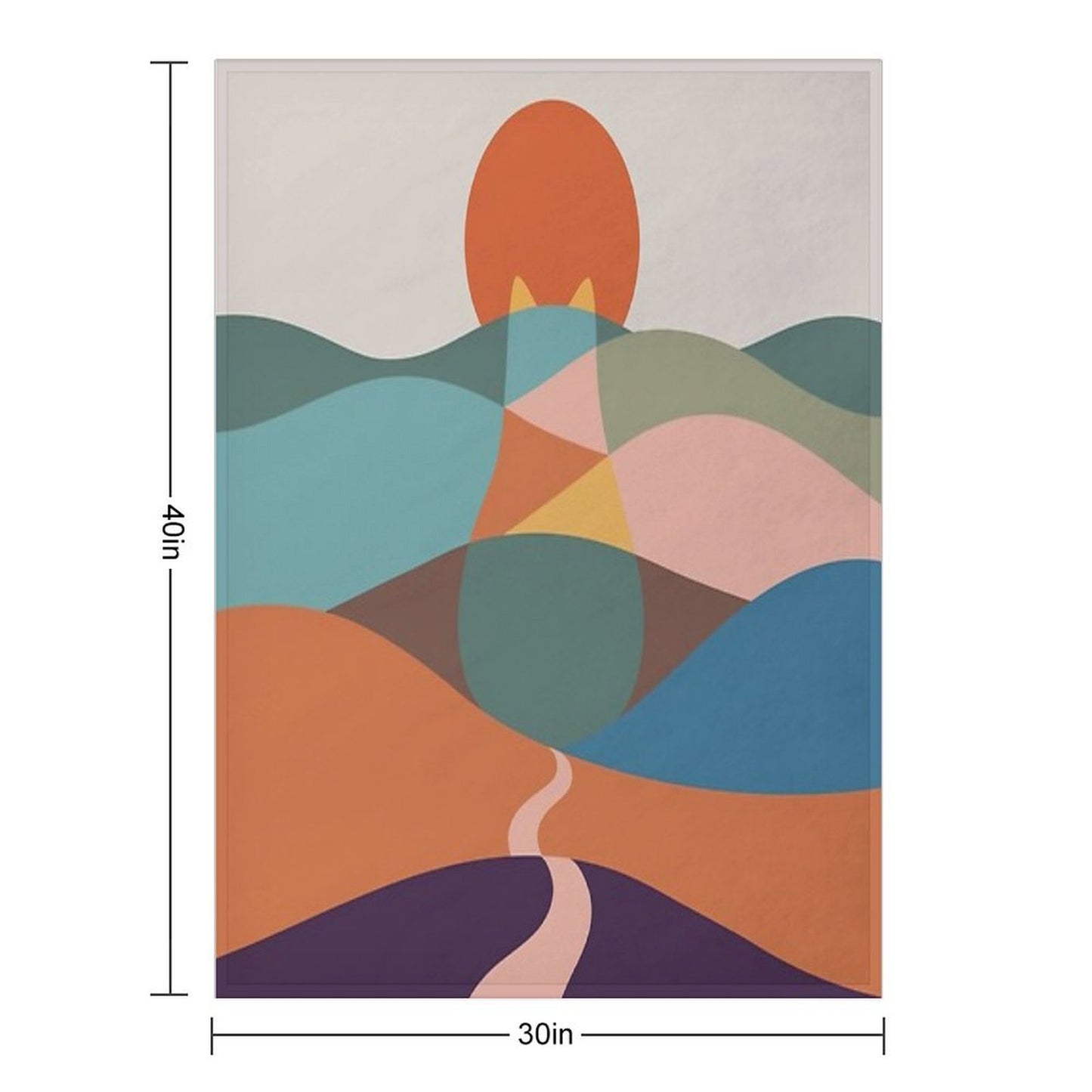 Cat Landscape 65 Durable Throw Blanket