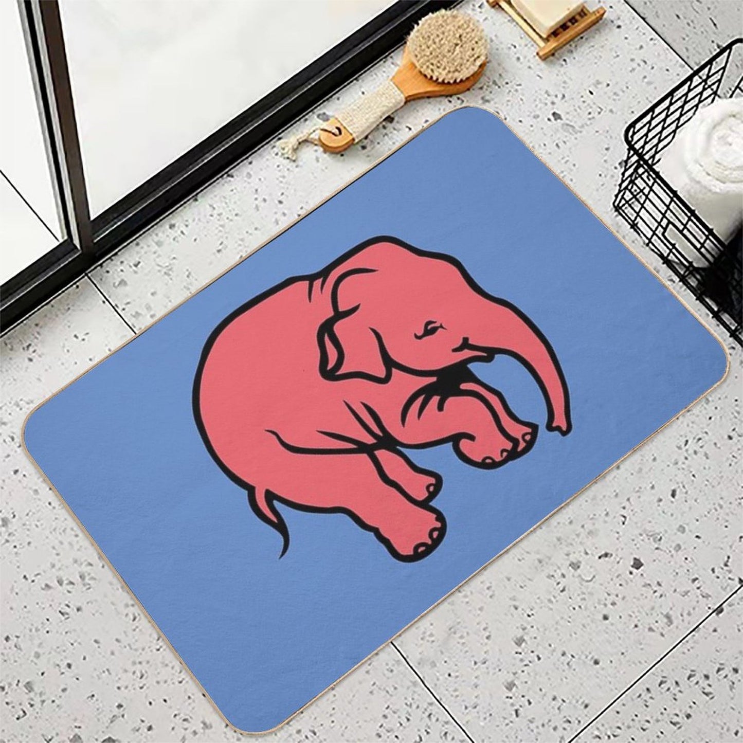 Delirium Elephant Slip-Resistant Bath Mat