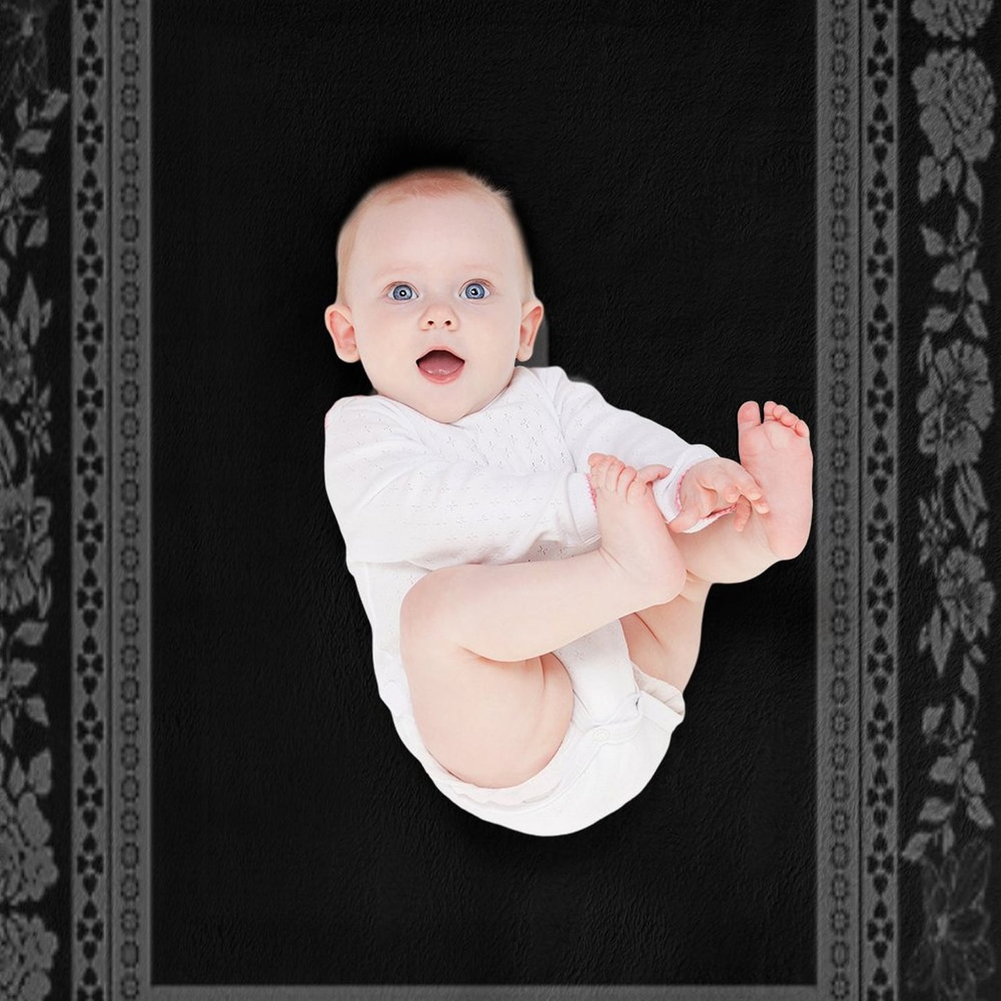 Love Garden Black & Grey Quick-dry Throw Blanket