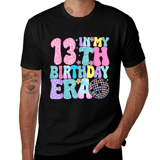In My 13th Birthday Era Thirteen 13 Year Old Birthday Girl  Vintage-inspired T-Shirt