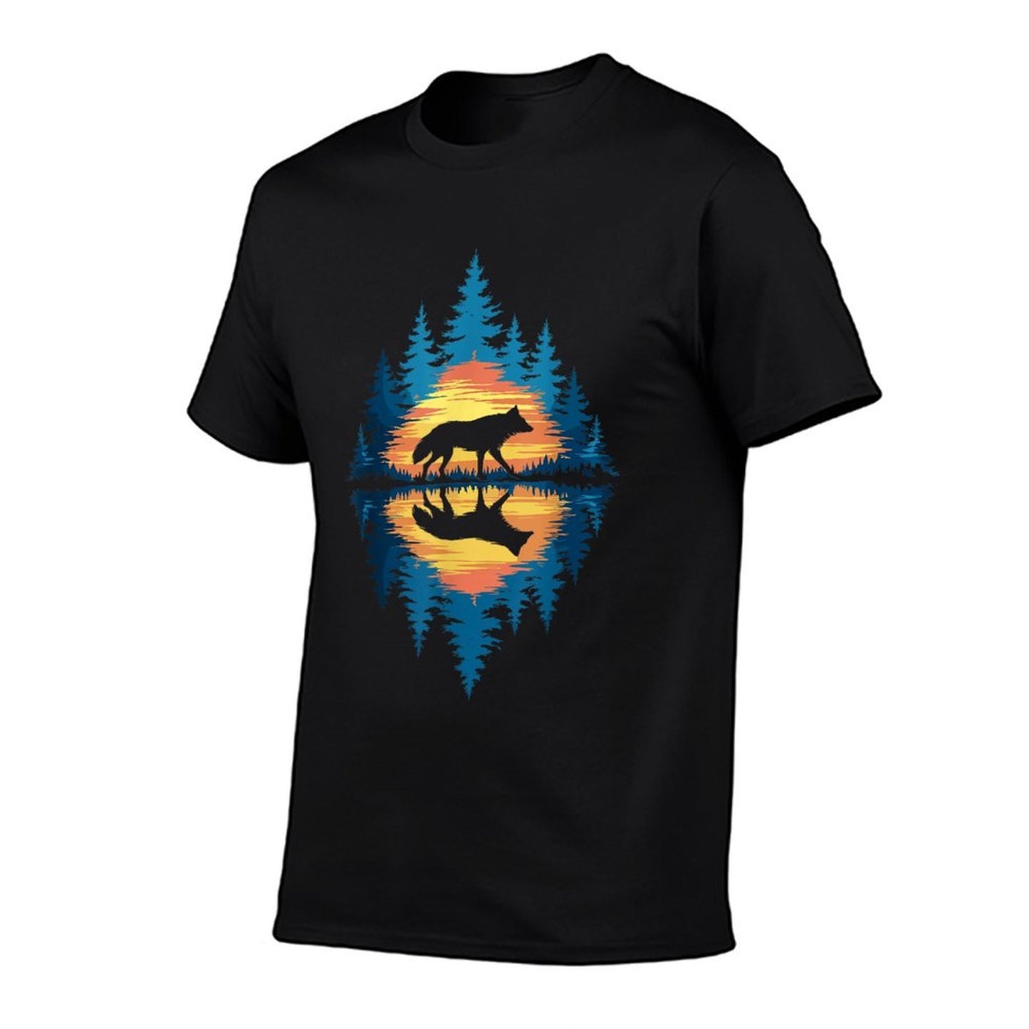 Wolf Forest Nature Wildlife Outdoor Men Women Kids Boys Stretchy T-Shirt