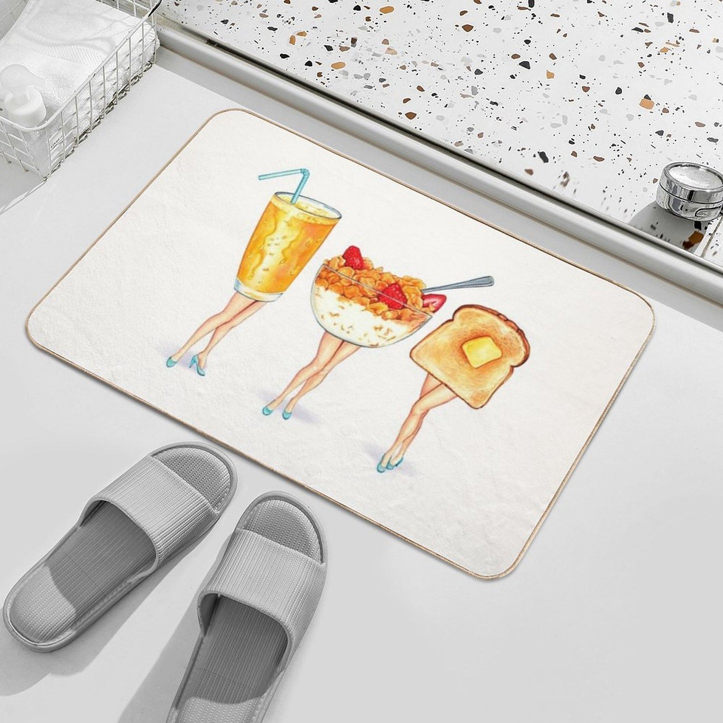 Breakfast Pin-Ups Versatile Bath Mat