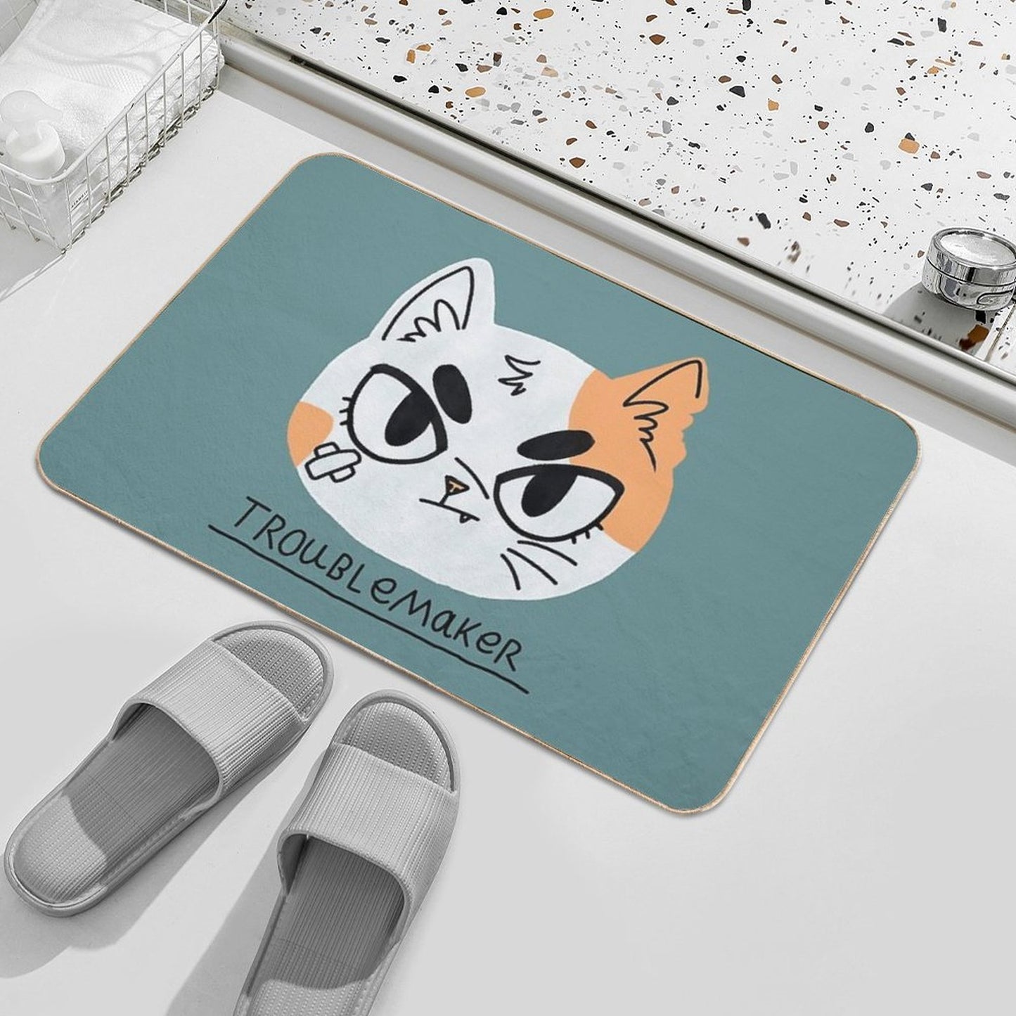 Troublemaker Fade-Resistant Bath Mat