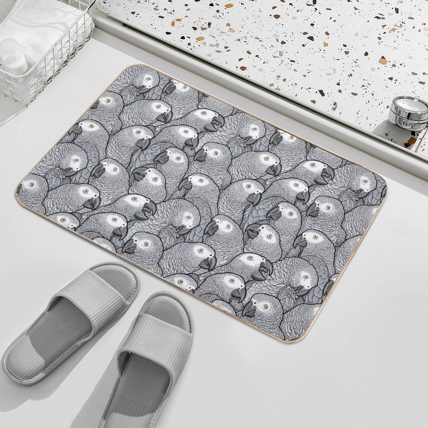 African Grey Parrots Durable Bath Mat