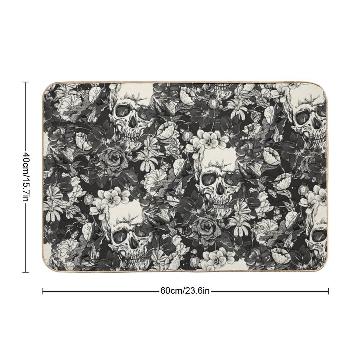 SKULLS Durable Bath Mat