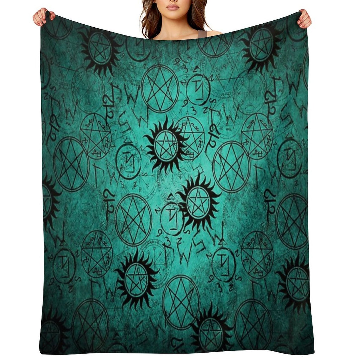 Supernatural Teal Shrink-resistant Throw Blanket
