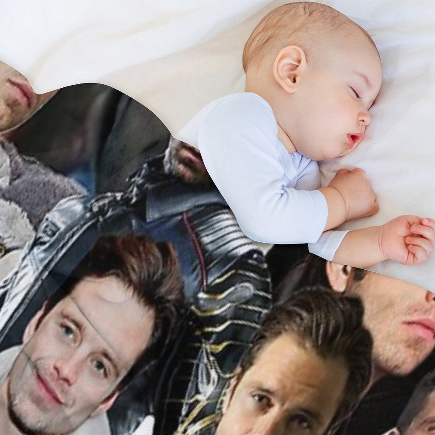 Sebastian Stan Photo Collage Quick-dry Throw Blanket