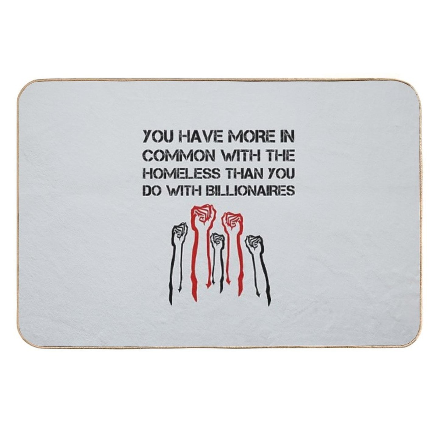 Communist Socialist Left Class Solidarity Anti Billionaire Eco-Friendly Bath Mat
