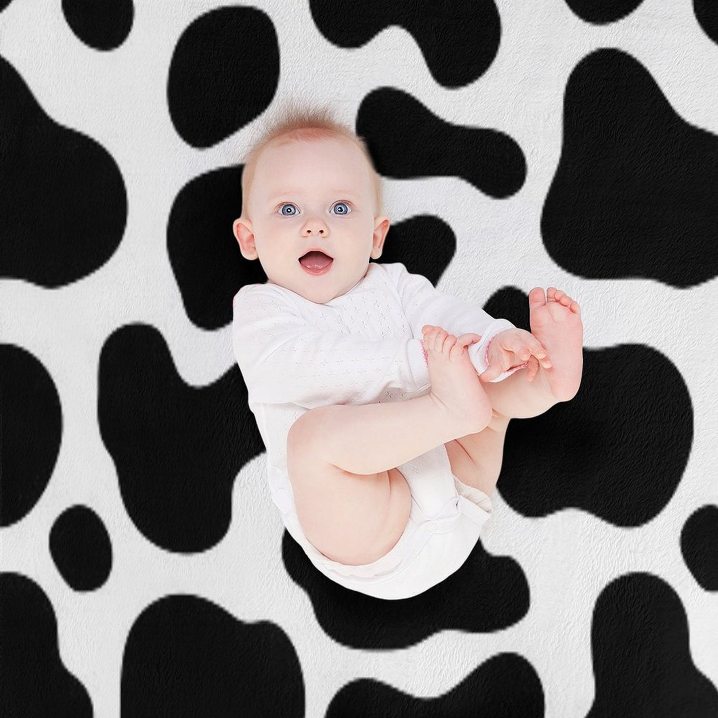 Cow Pattern Eco-conscious Throw Blanket
