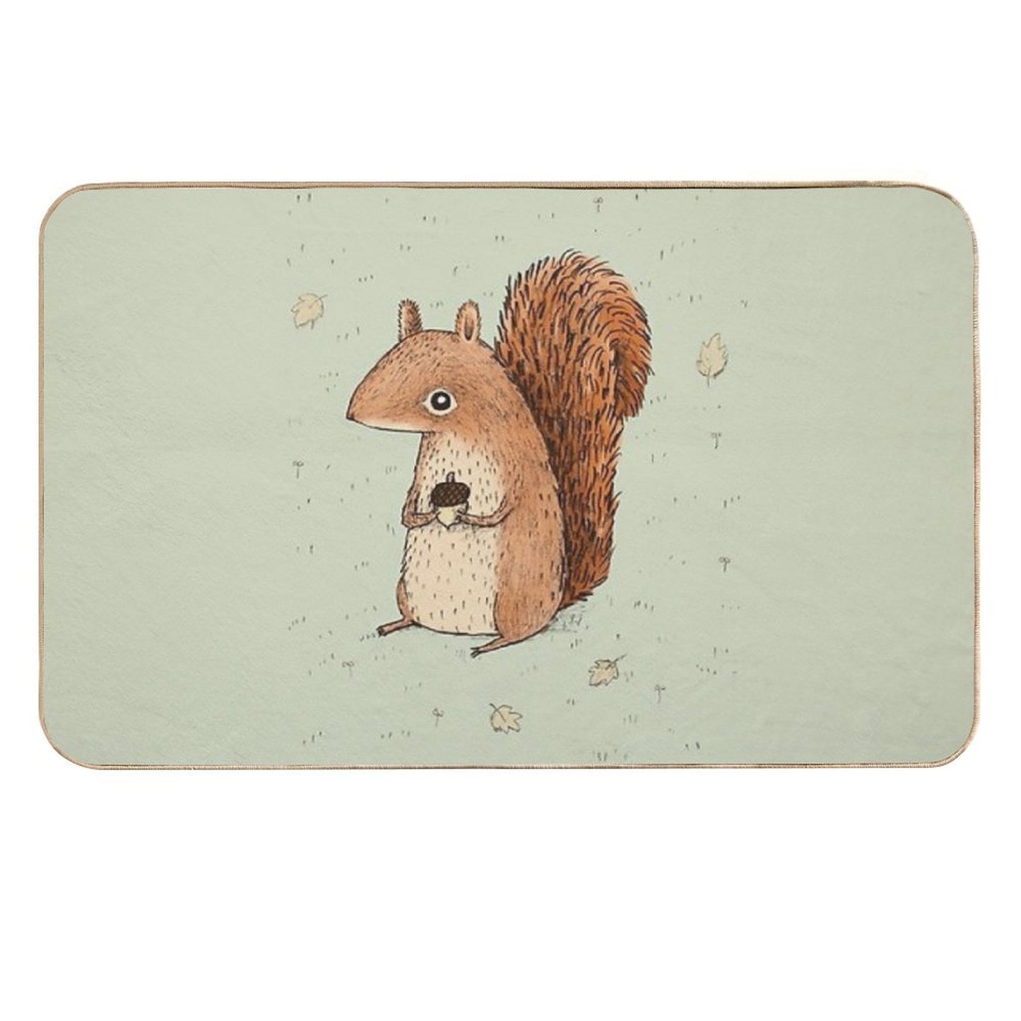 Sarah The Squirrel High-Traffic Bath Mat