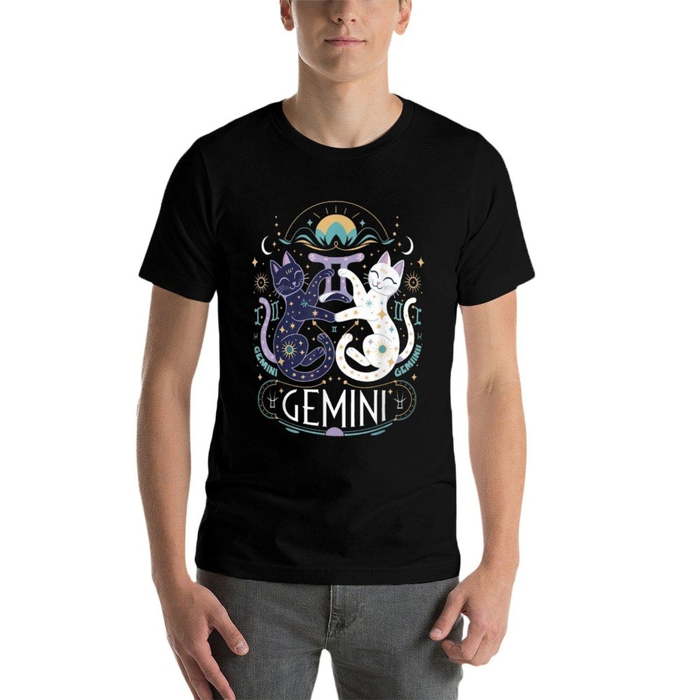 Gemini Zodiac Cats Lover Astrology Twin Cats Gemini Quick-drying T-Shirt