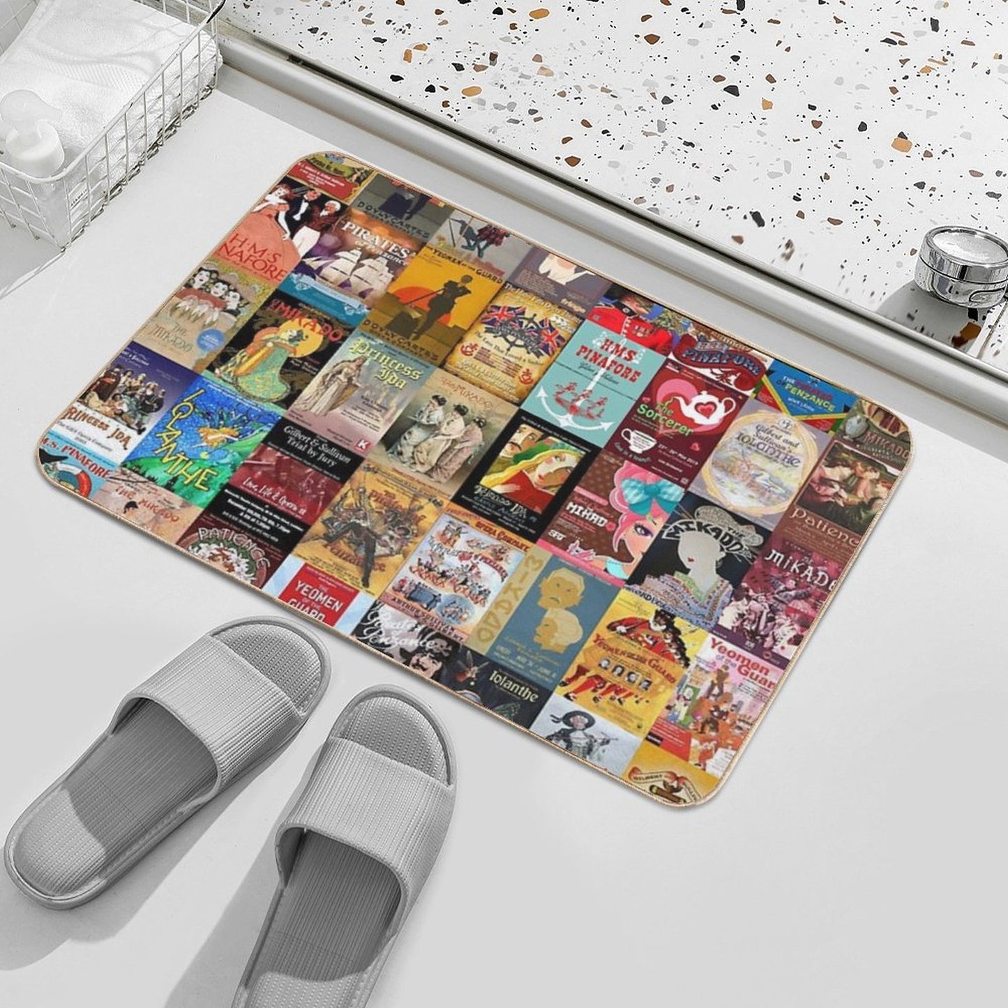 Gilbert And Sullivan Opera Posters Absorbent Bath Mat