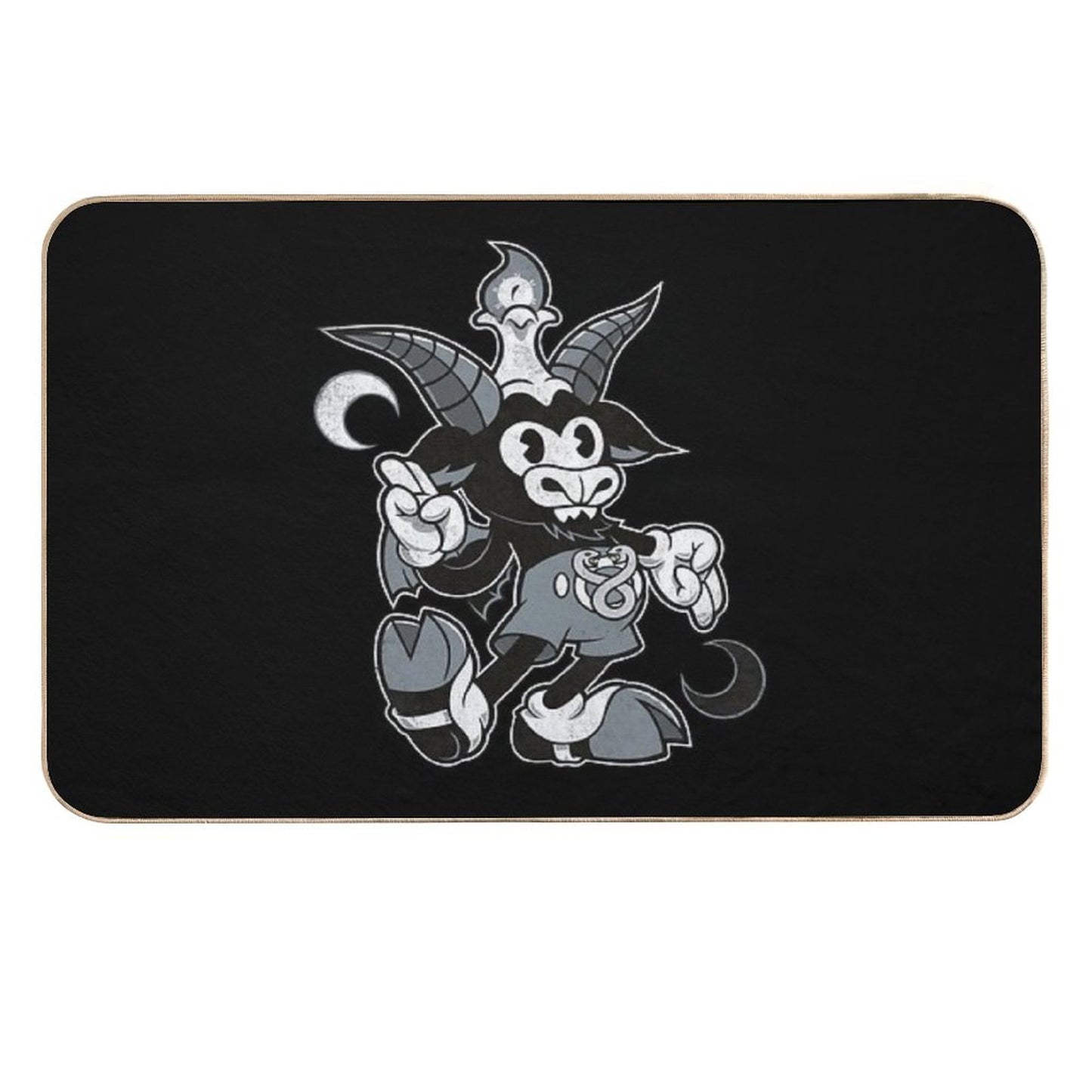 Do Walt Thou Wilt - Baphomet - Creepy Cute Occult Repositionable Bath Mat