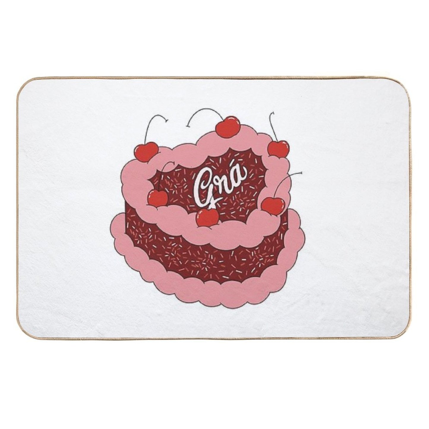 Gra Cake Repositionable Bath Mat