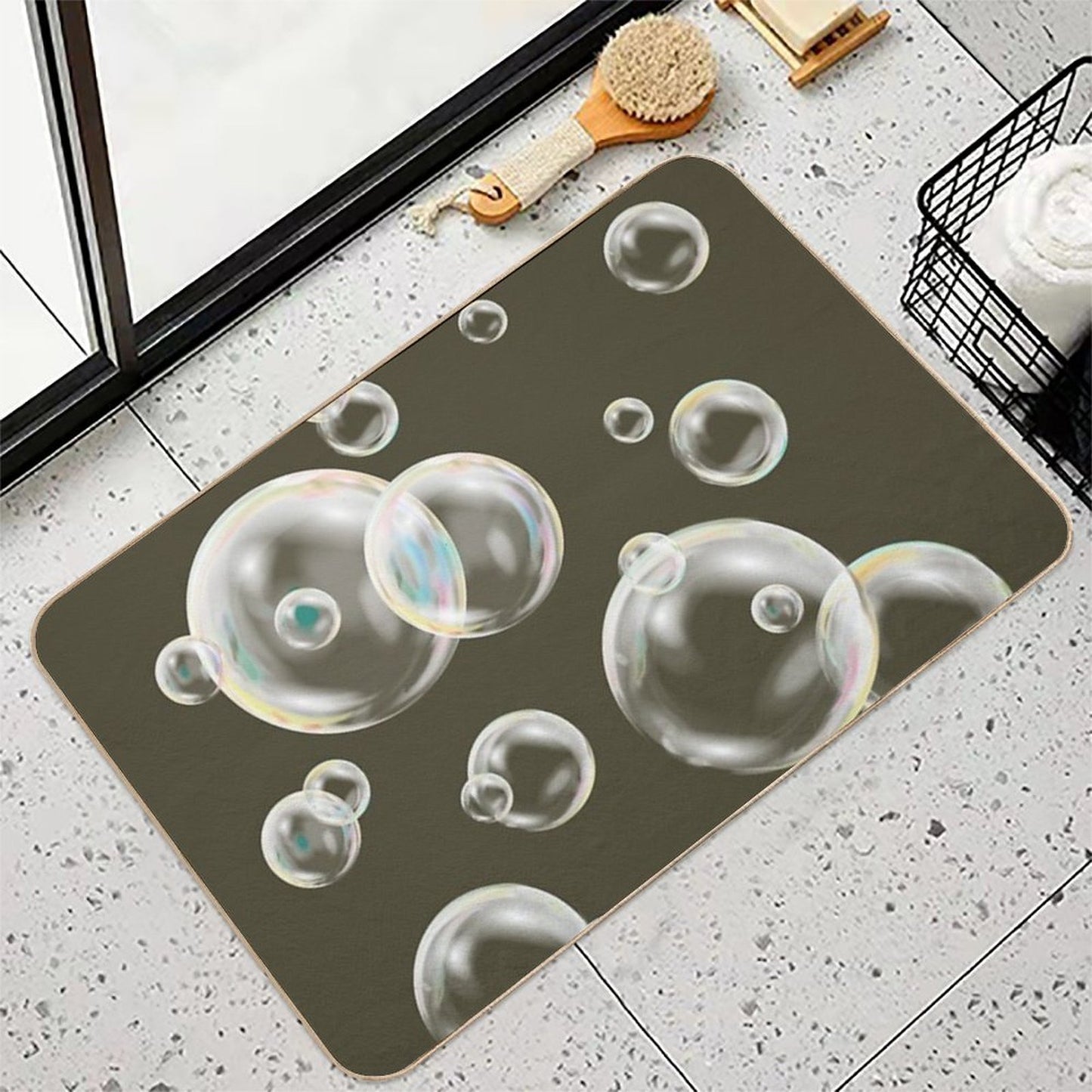 Bubbles Dirt-Trapping Bath Mat