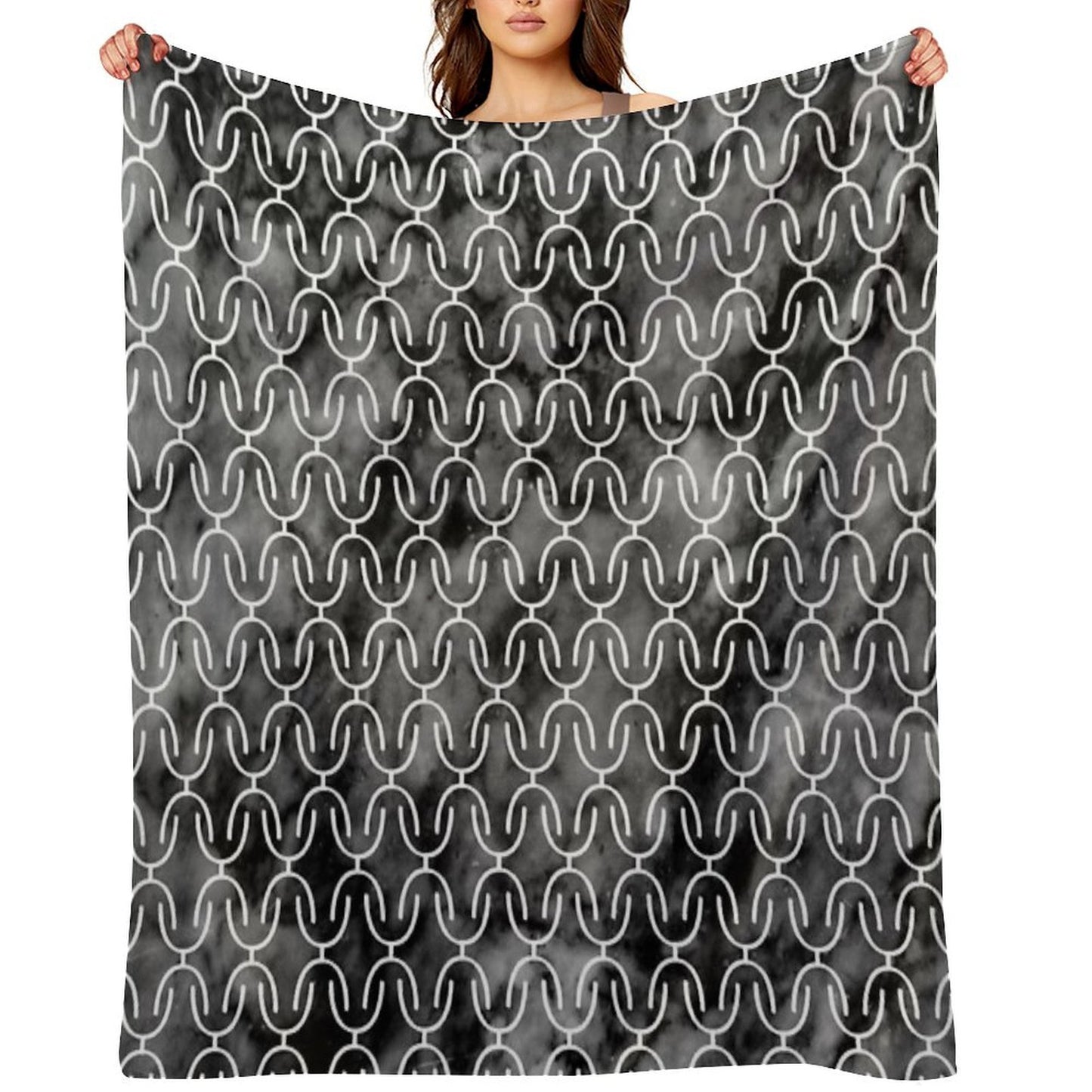 Link - Grey Marble Gift-ready Throw Blanket