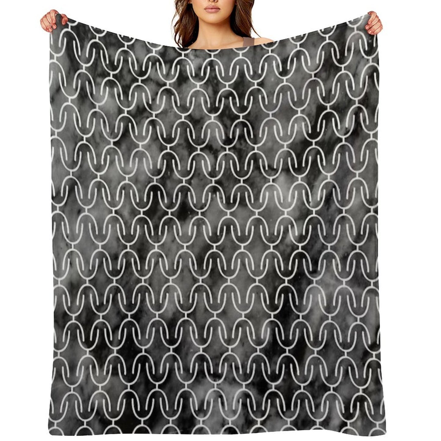Link - Grey Marble Gift-ready Throw Blanket