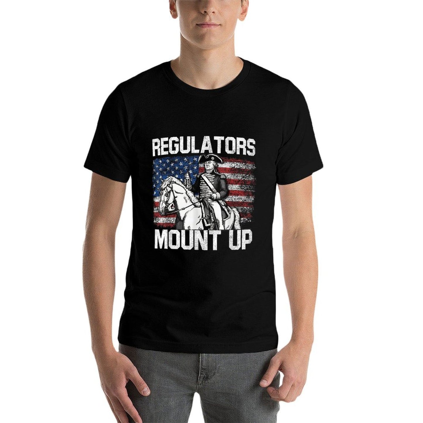 Regulators Mount Up 4th of July Independent Day Funny Cotton T-Shirt