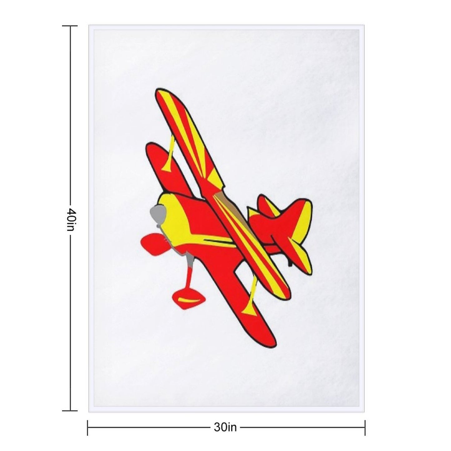 Biplane Sustainable Throw Blanket