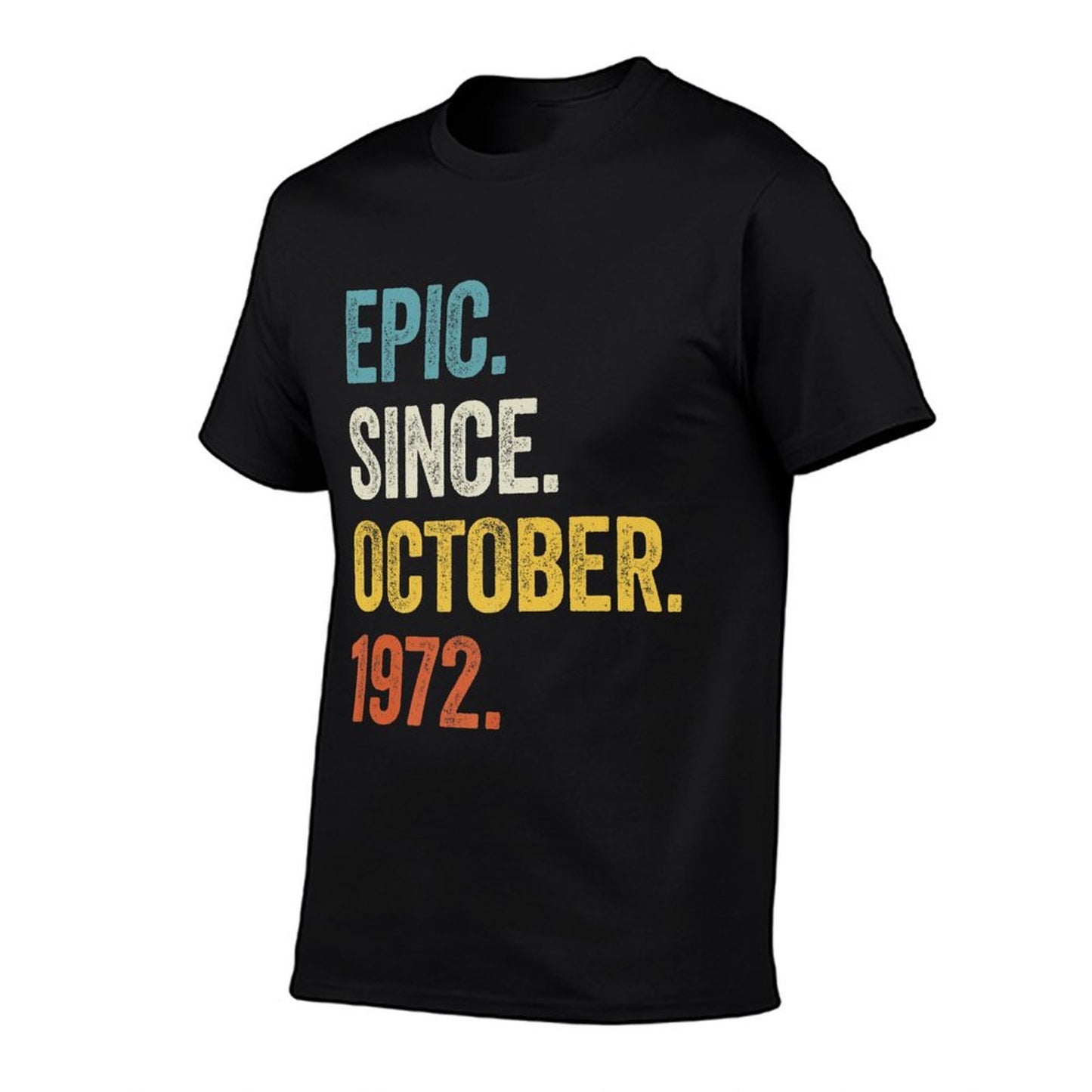 50 Years Old Epic Since October 1972 50th Birthday Premium Ribbed Collar T-Shirt