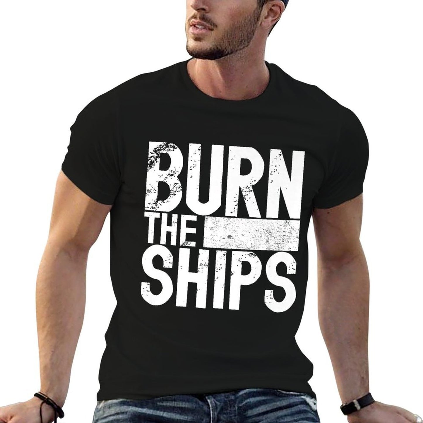 Burn The Ships Patriotic Fourth of July Freedom Premium Trendy Pattern T-Shirt