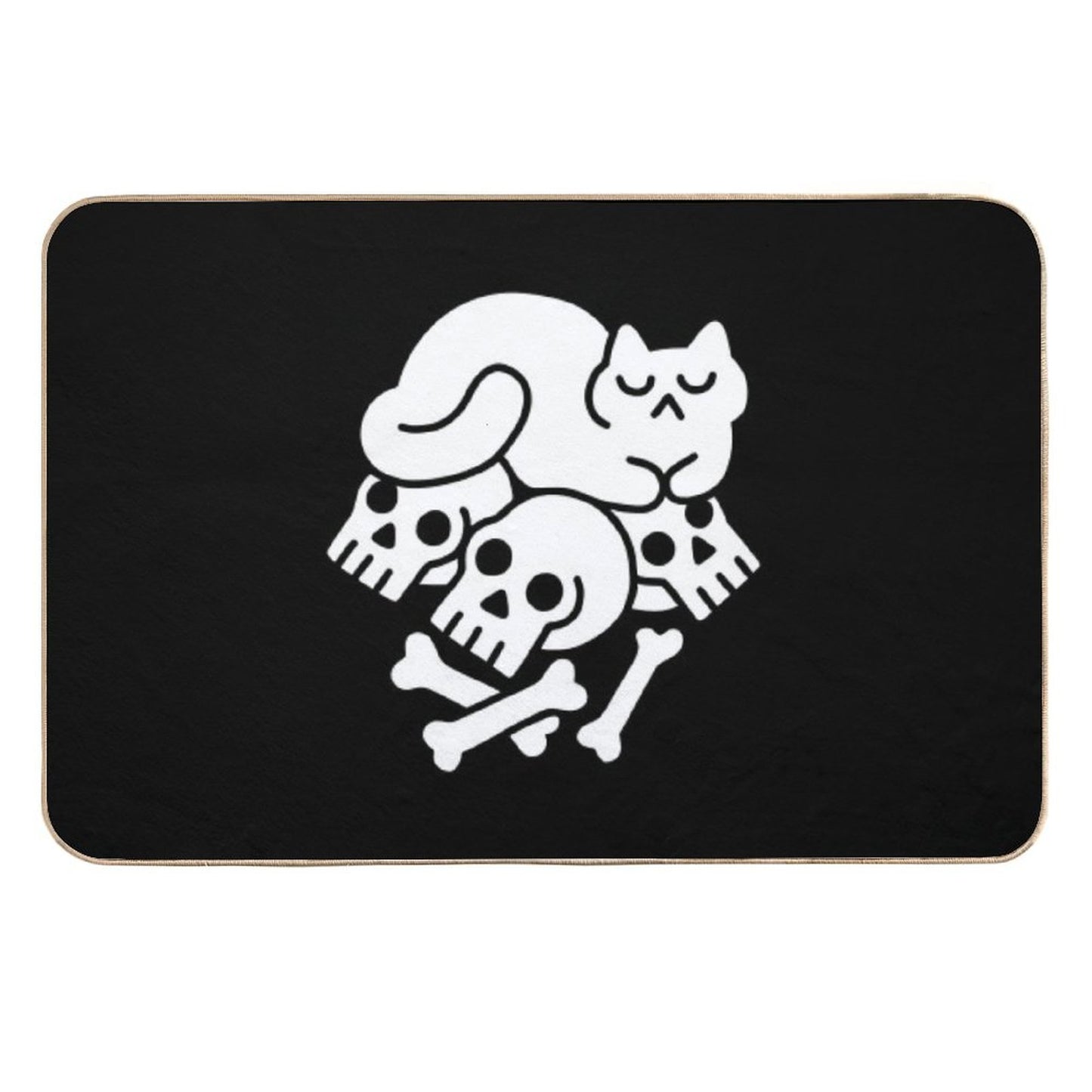 Catnap on A Pile of Bones Absorbent Bath Mat