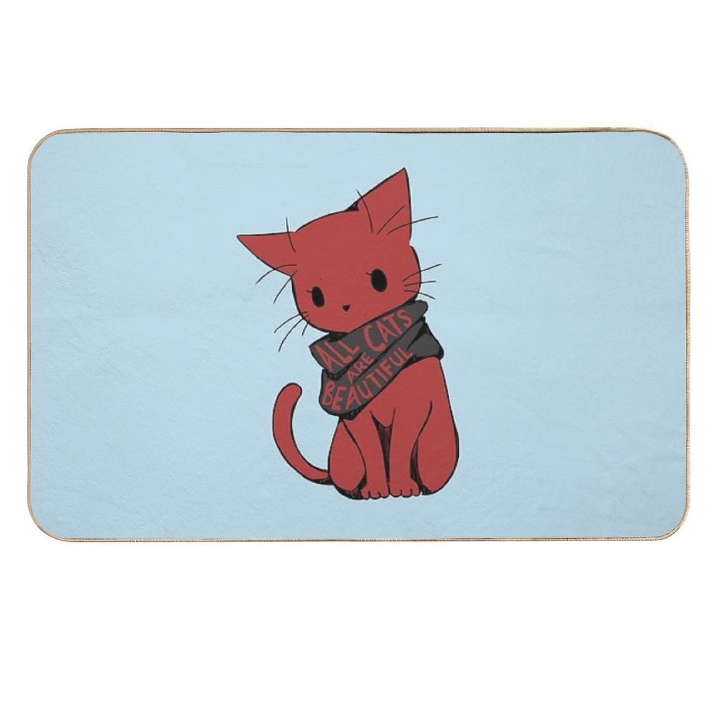 All Cats Are Beautiful - Cute, ACAB, Meme, Punk Easy Maintenance Bath Mat