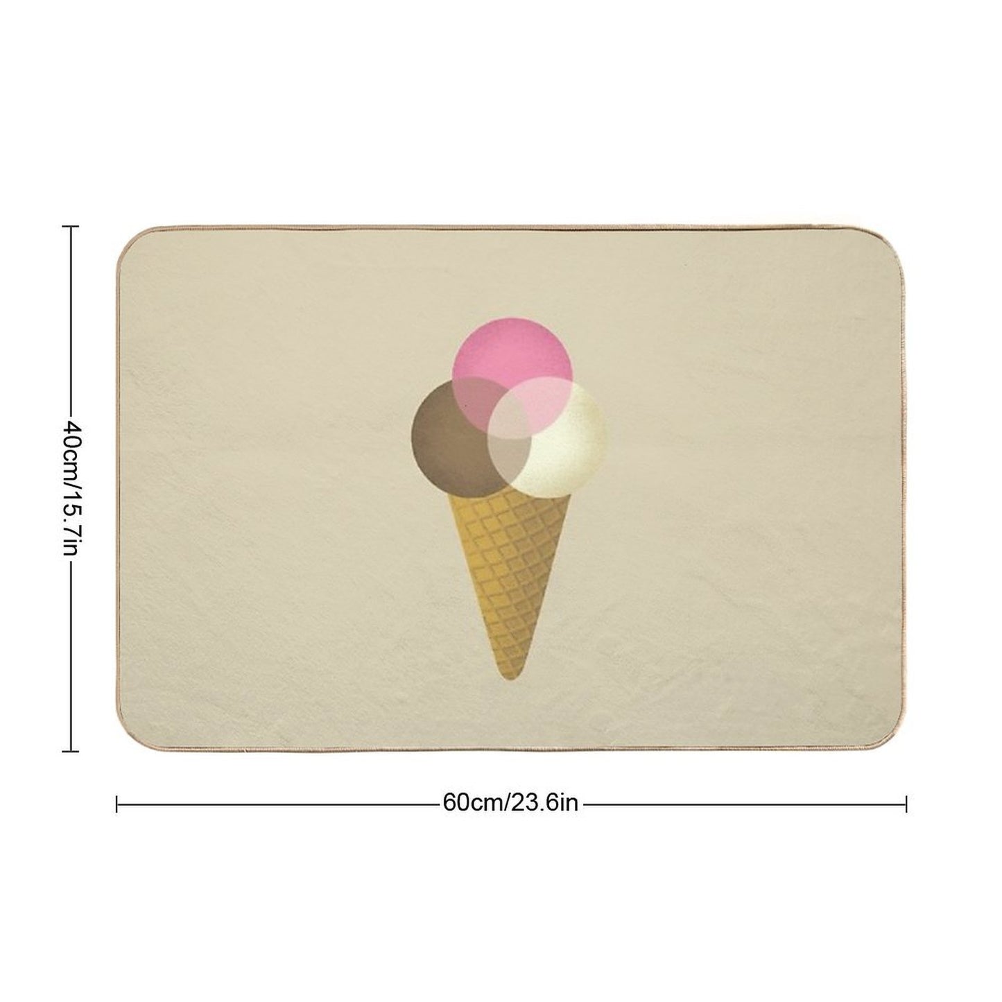 Icecream Venndor Repositionable Bath Mat