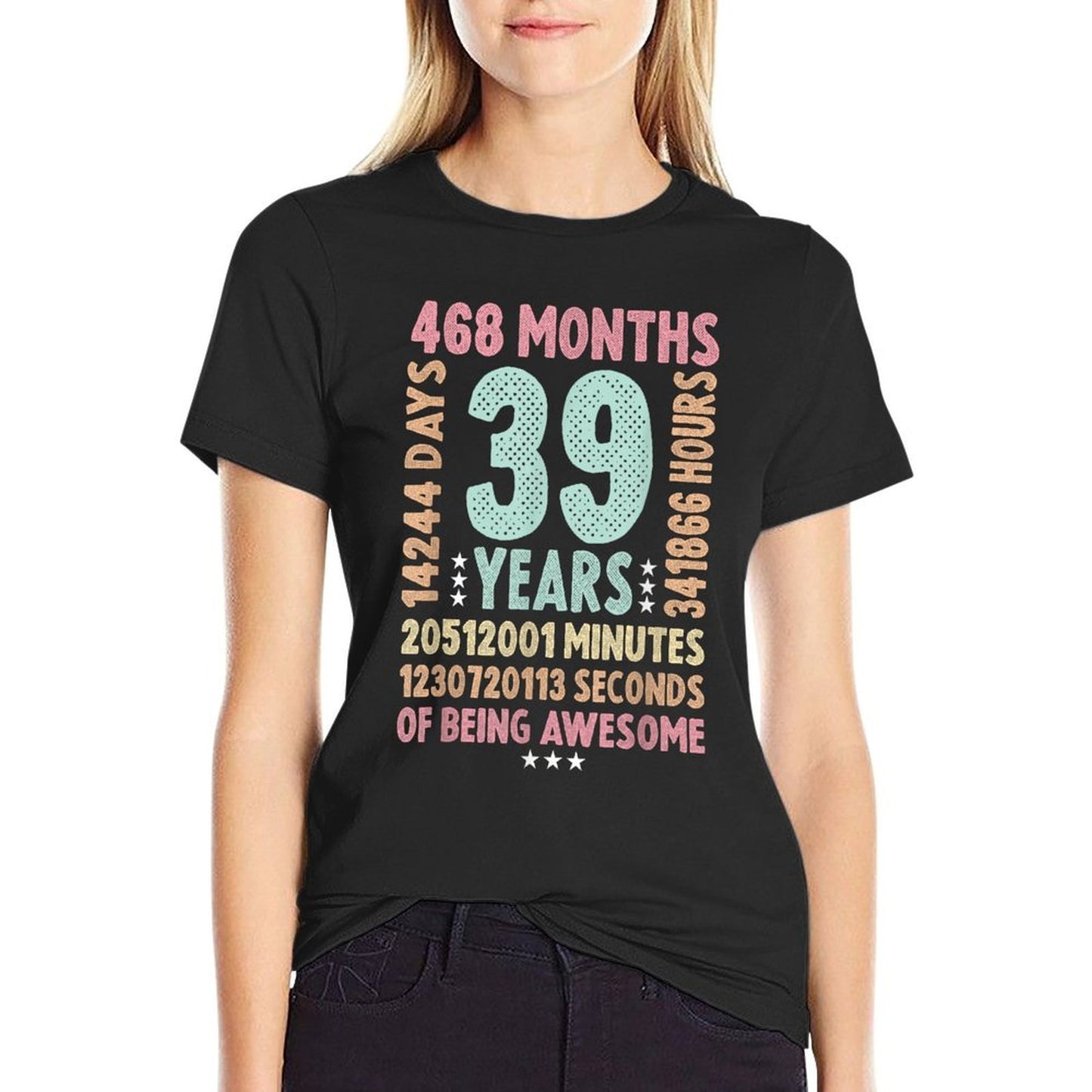 39th Birthday 39 Years Old Vintage Retro - 39 Yr Old Eco-friendly Material T-Shirt