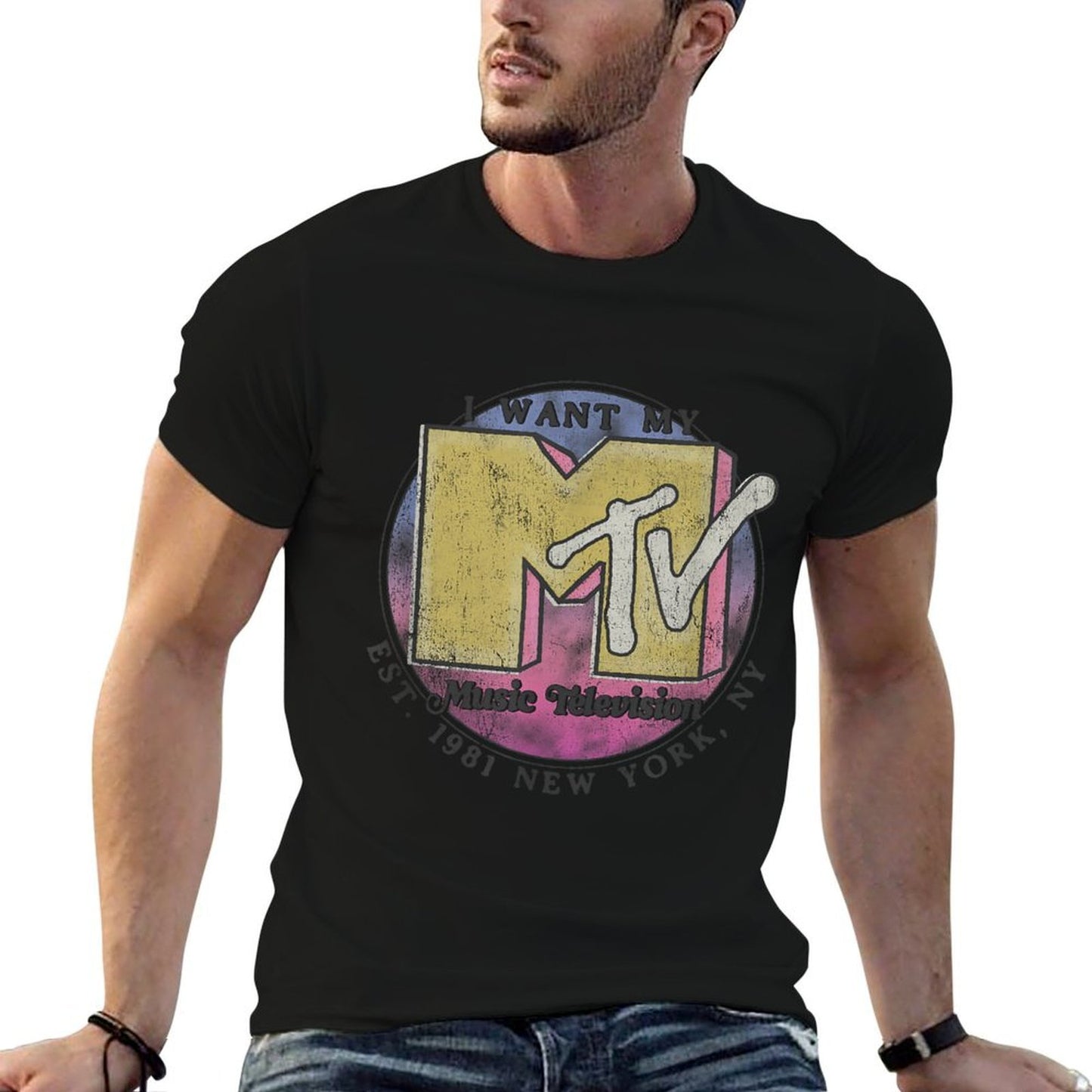 MTV Vintage Music Television New York Logo Comfortable T-Shirt